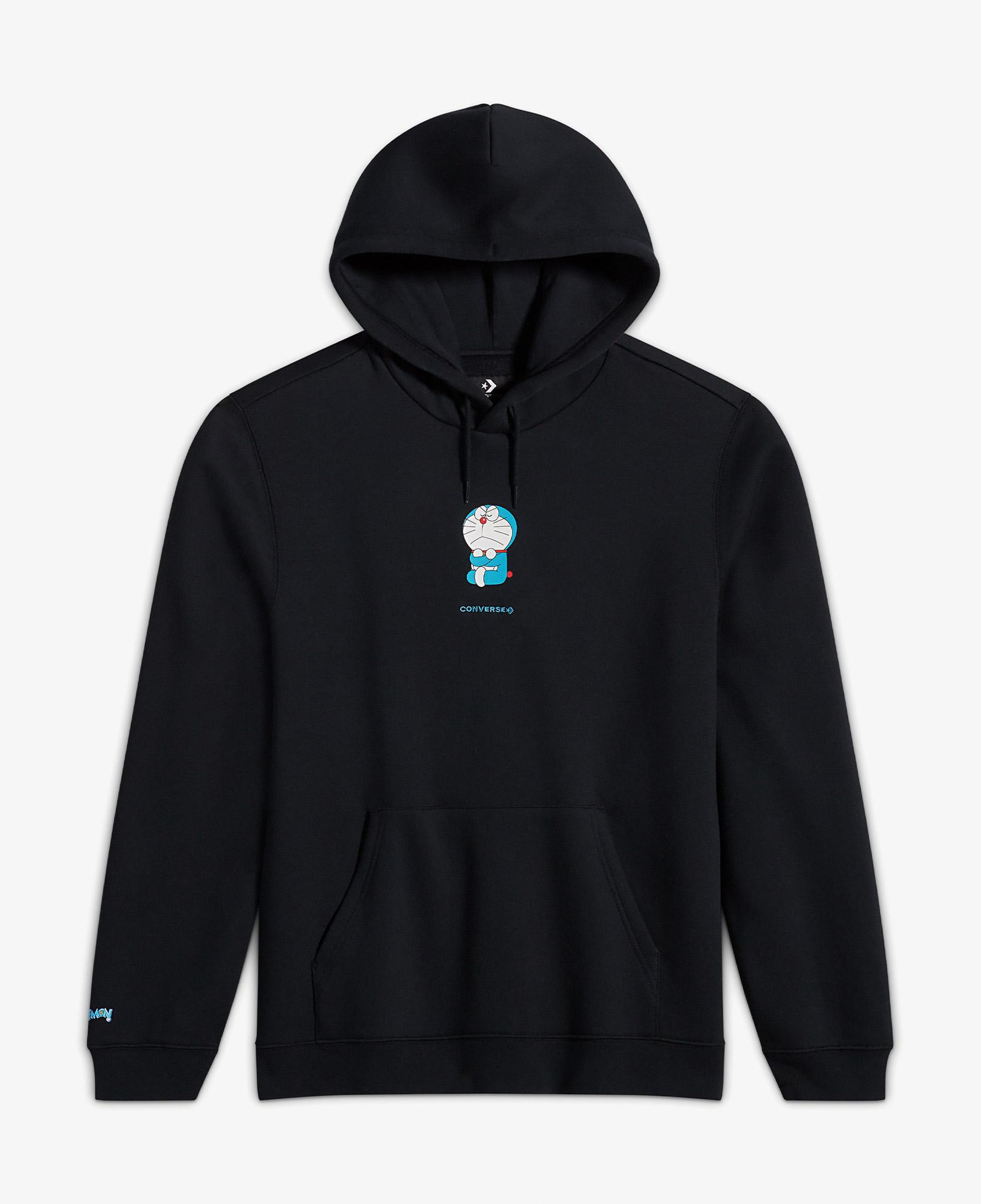 Converse x Doraemon Unisex Siyah Sweatshirt