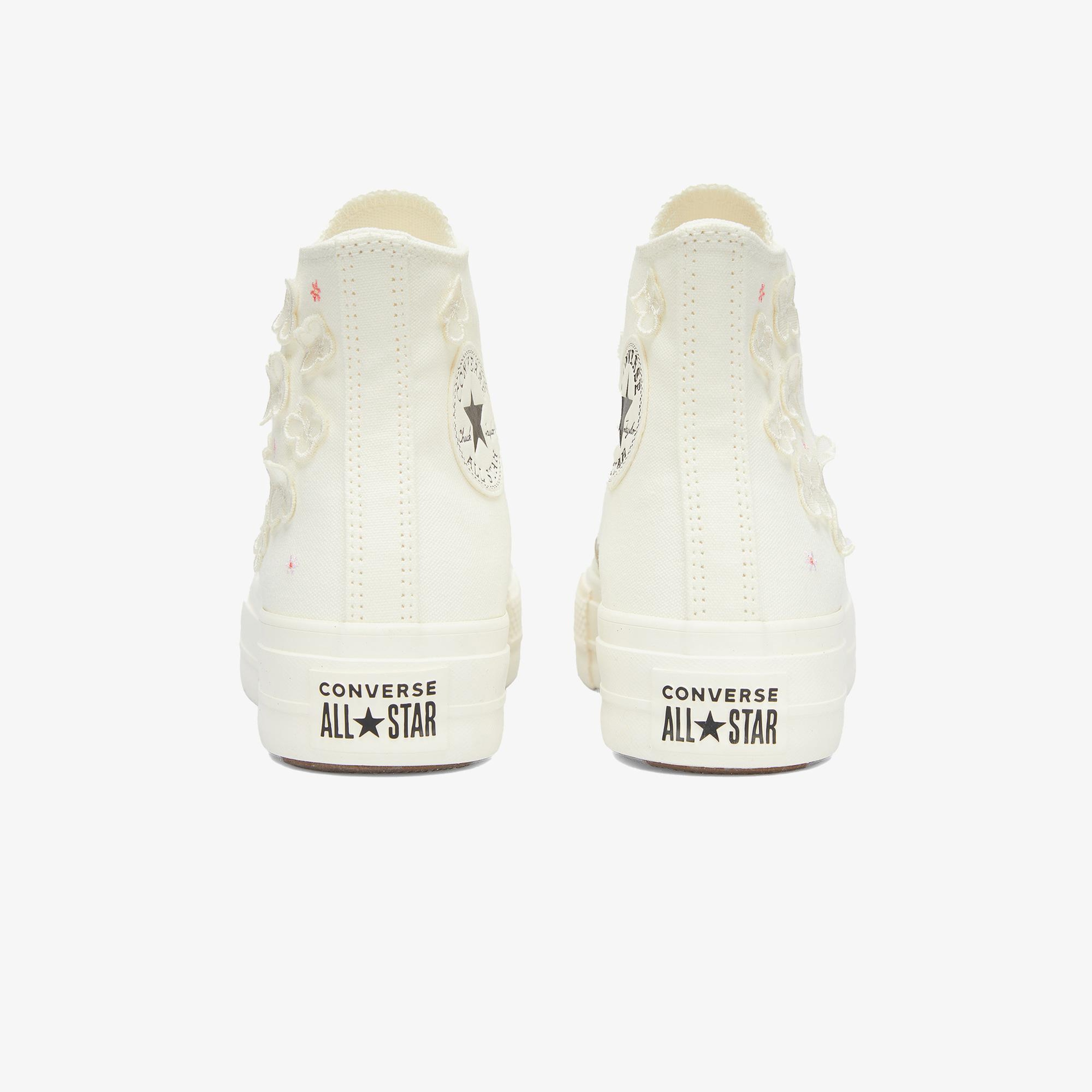 Converse Chuck Taylor All Star Lift 3D Flowers Kadın Beyaz Sneaker
