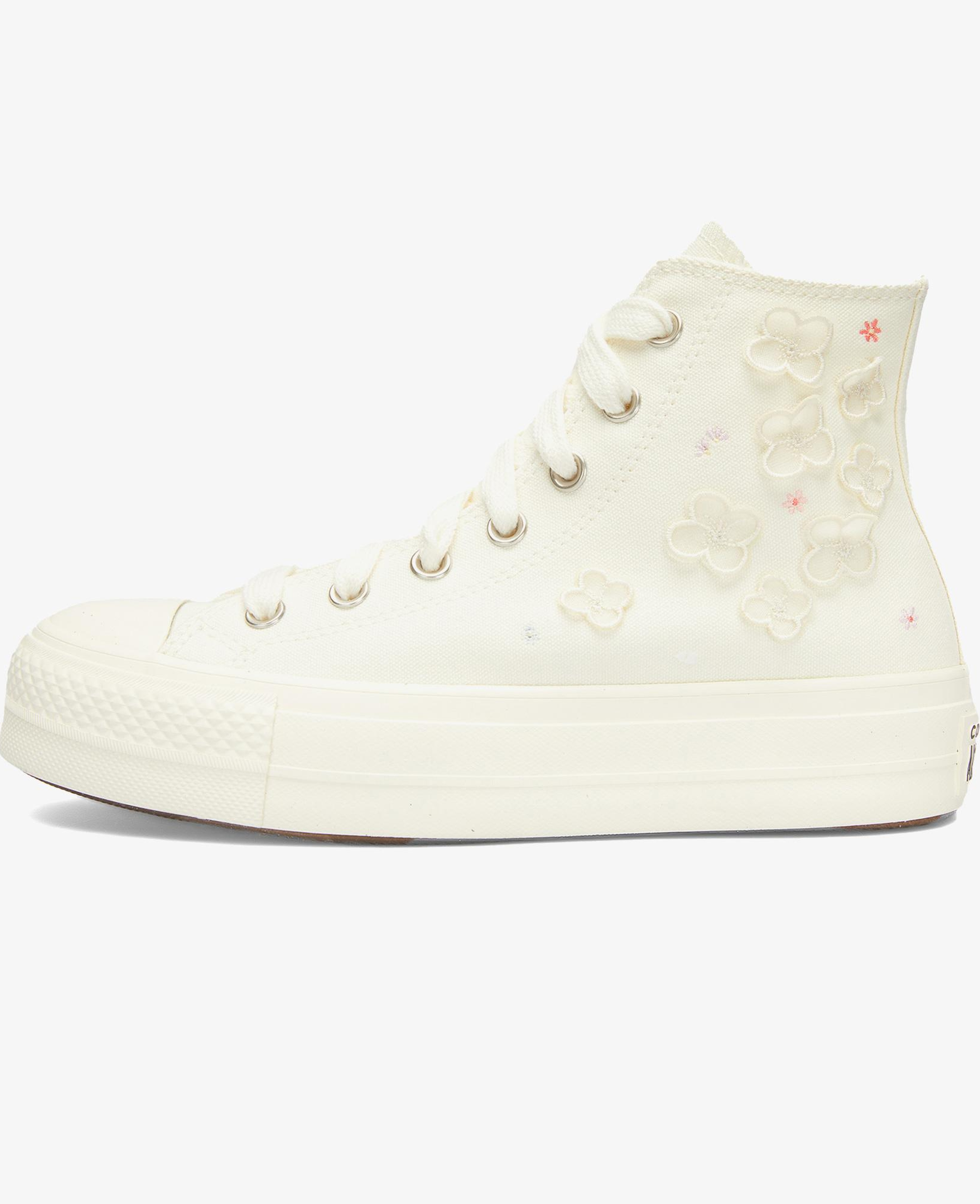 Converse Chuck Taylor All Star Lift 3D Flowers Kadın Beyaz Sneaker