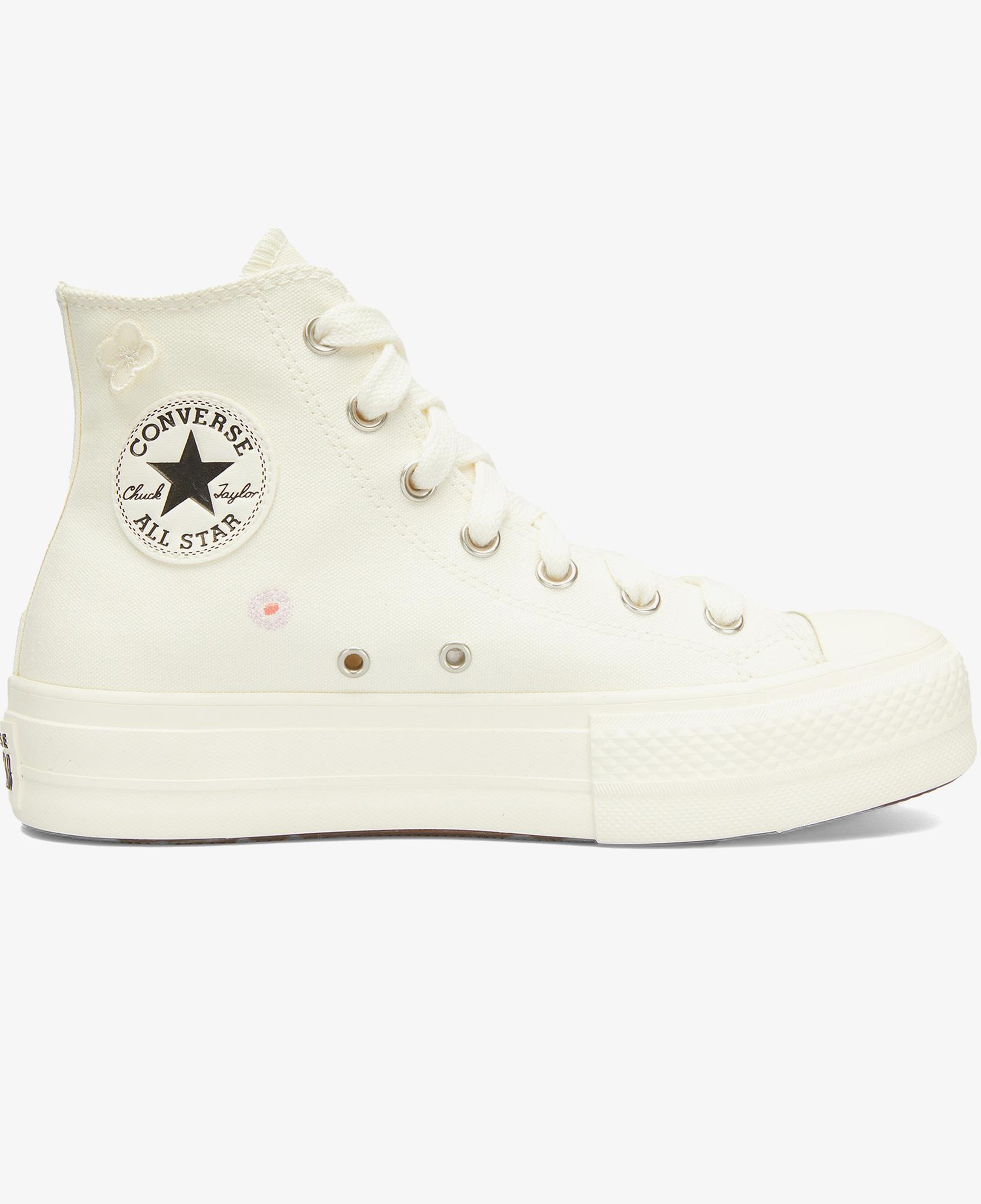 Converse Chuck Taylor All Star Lift 3D Flowers Kadın Beyaz Sneaker