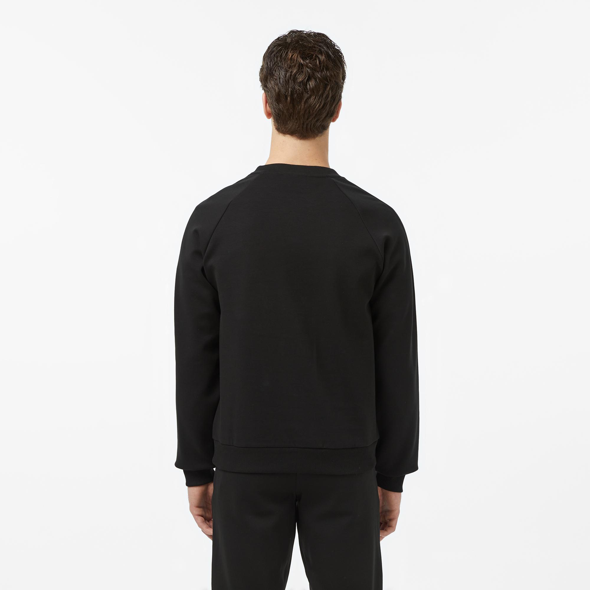 Lacoste Erkek Classic Fit Bisiklet Yaka Siyah Sweatshirt