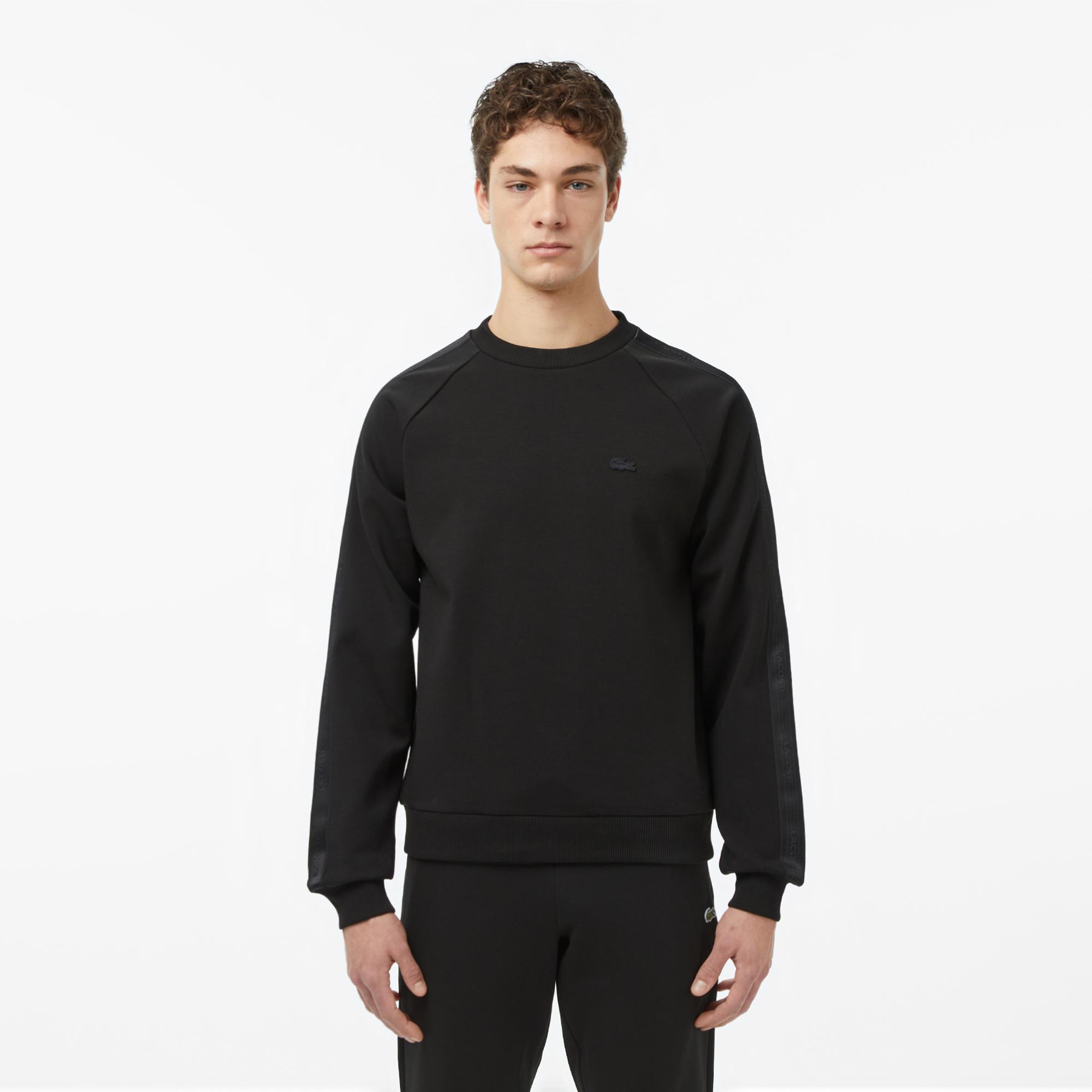 Lacoste Erkek Classic Fit Bisiklet Yaka Siyah Sweatshirt