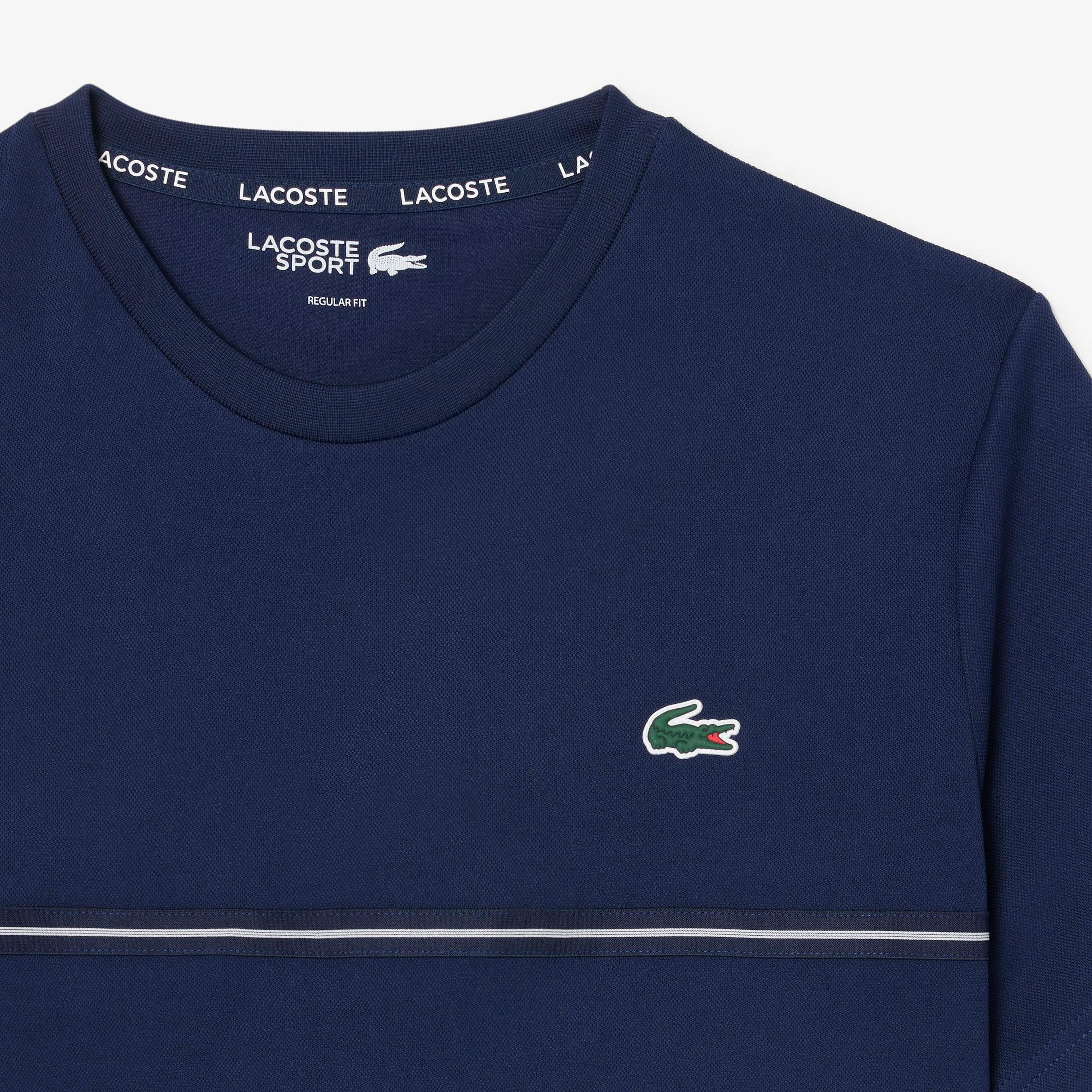 Lacoste Erkek Regular Fit Bisiklet Yaka Baskılı Lacivert T-Shirt