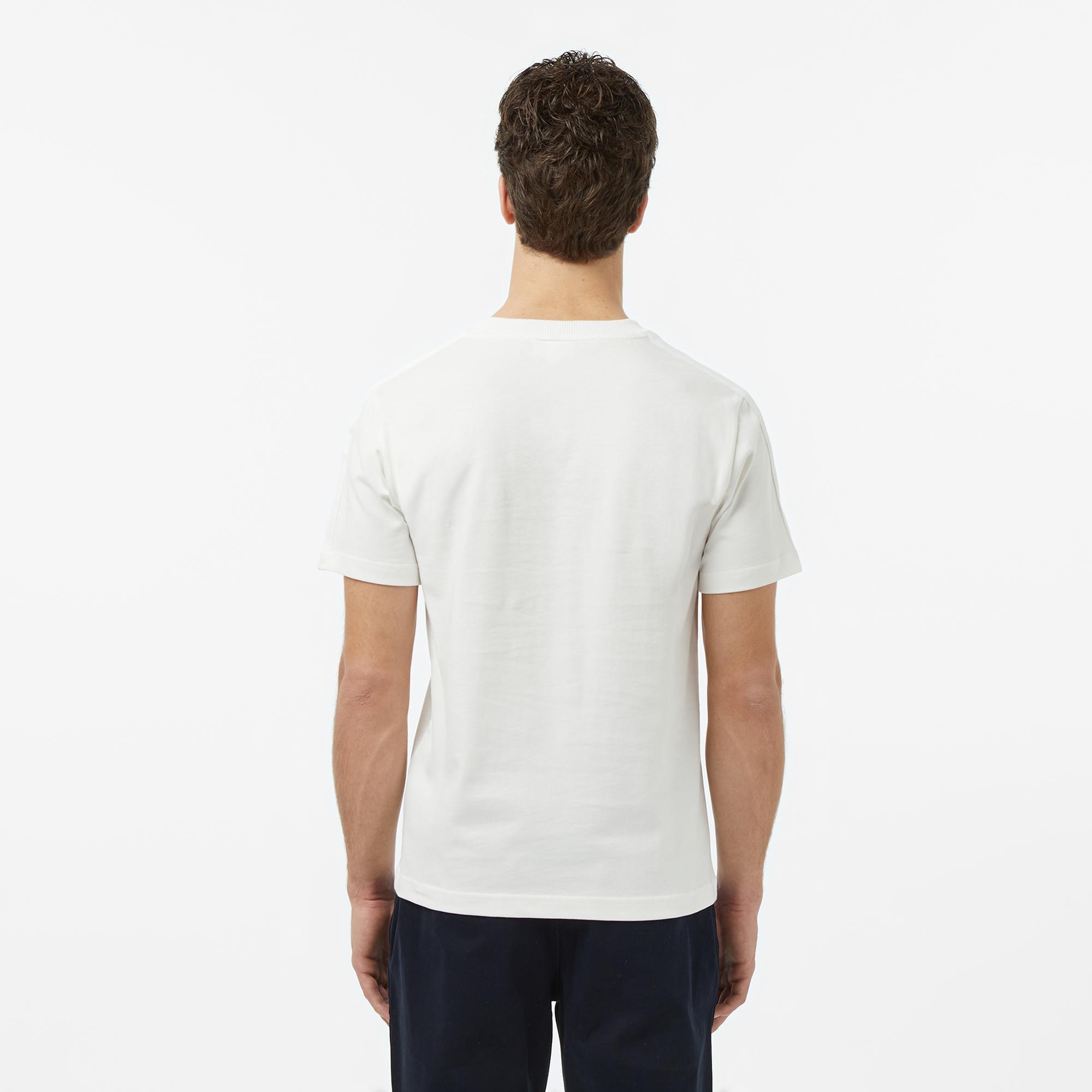 Lacoste Erkek Regular Fit Bisiklet Yaka Krem T-Shirt
