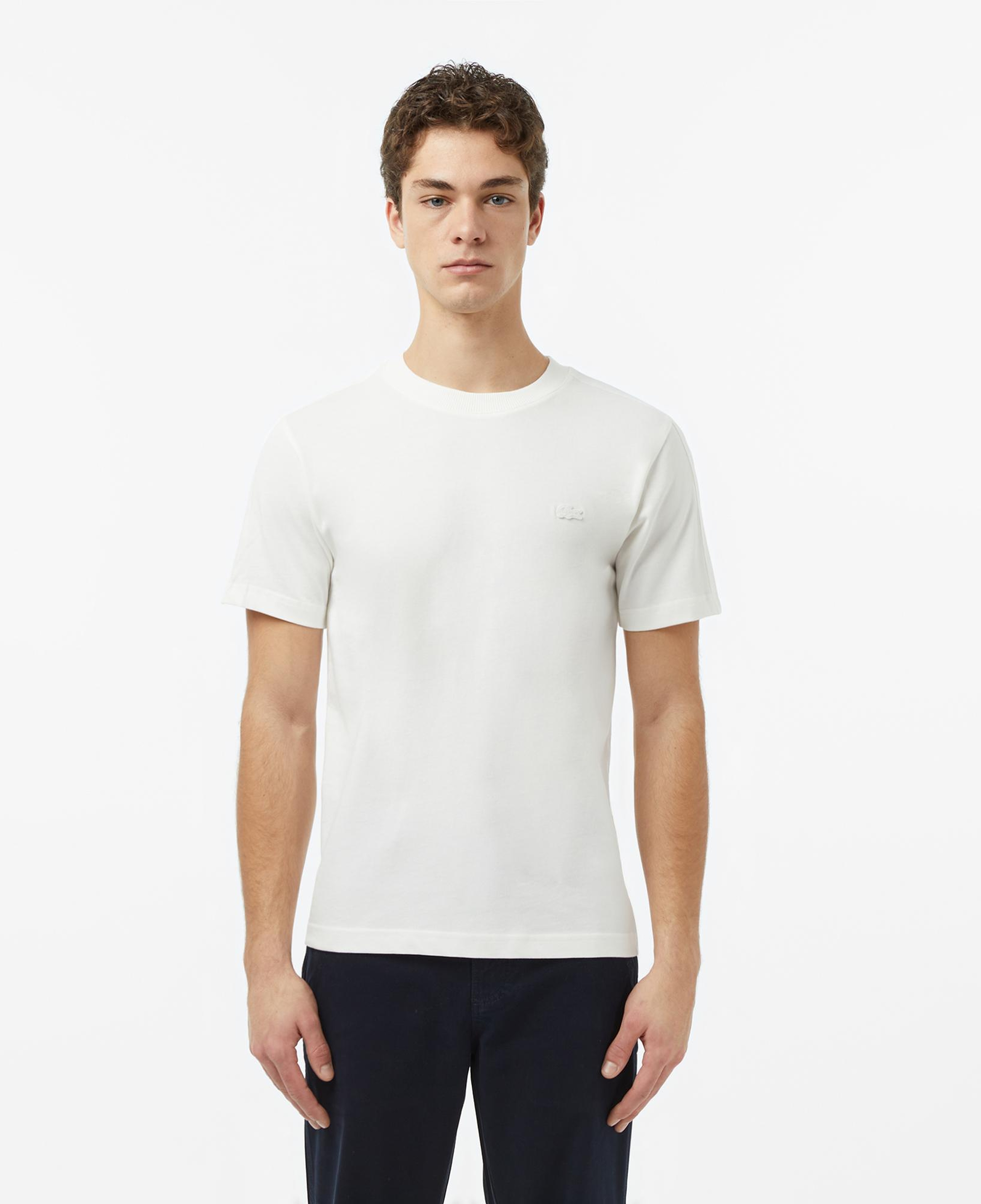 Lacoste Erkek Regular Fit Bisiklet Yaka Krem T-Shirt