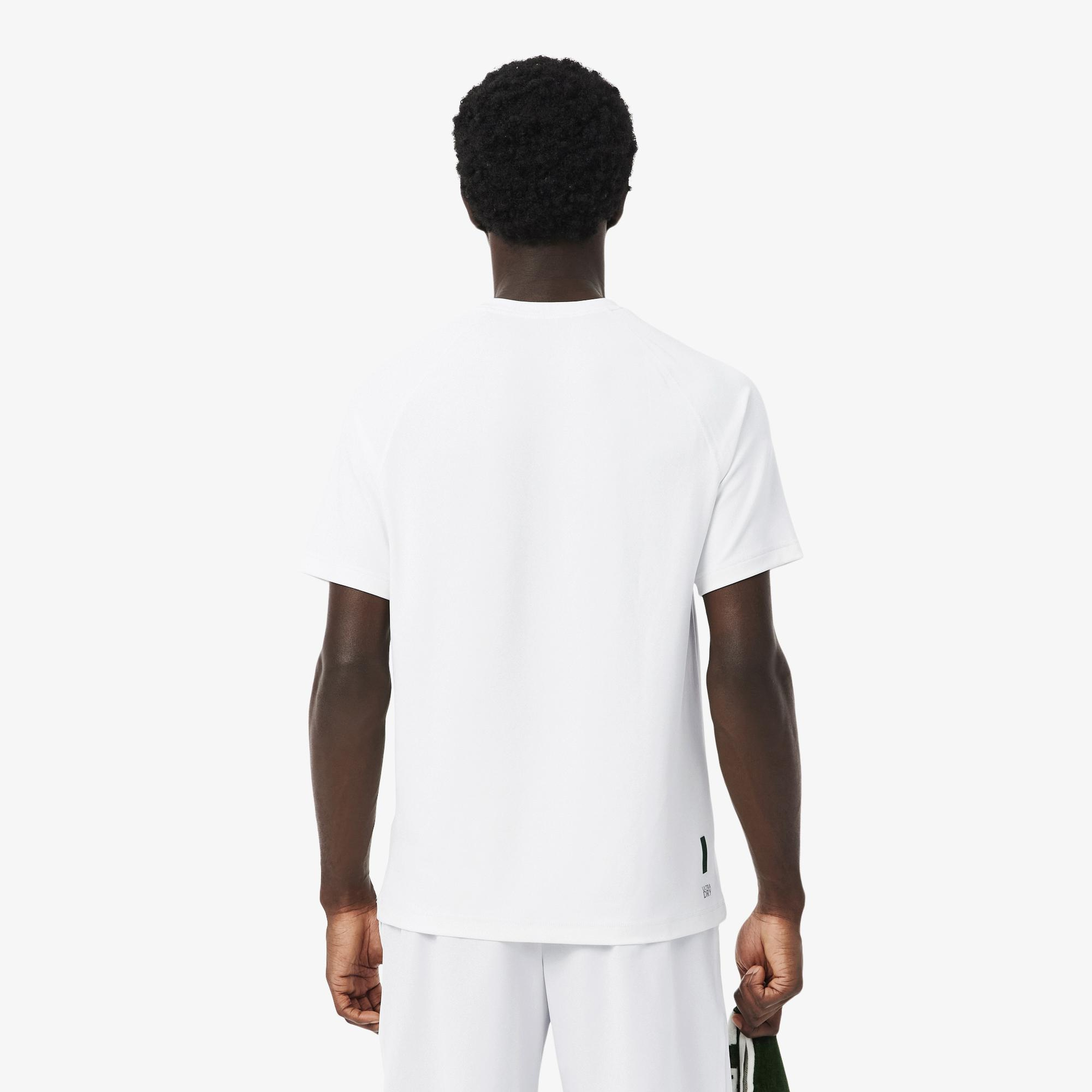 Lacoste Erkek Regular Fit Bisiklet Yaka Beyaz T-Shirt