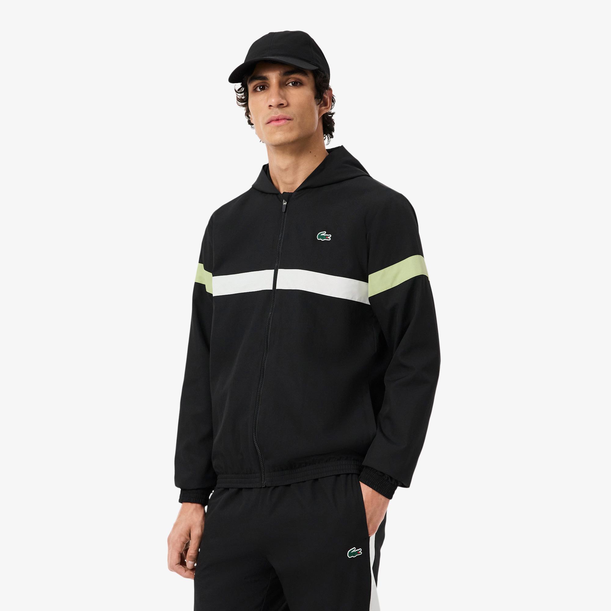 Lacoste Erkek Regular Fit Renk Bloklu Siyah Eşofman Takımı