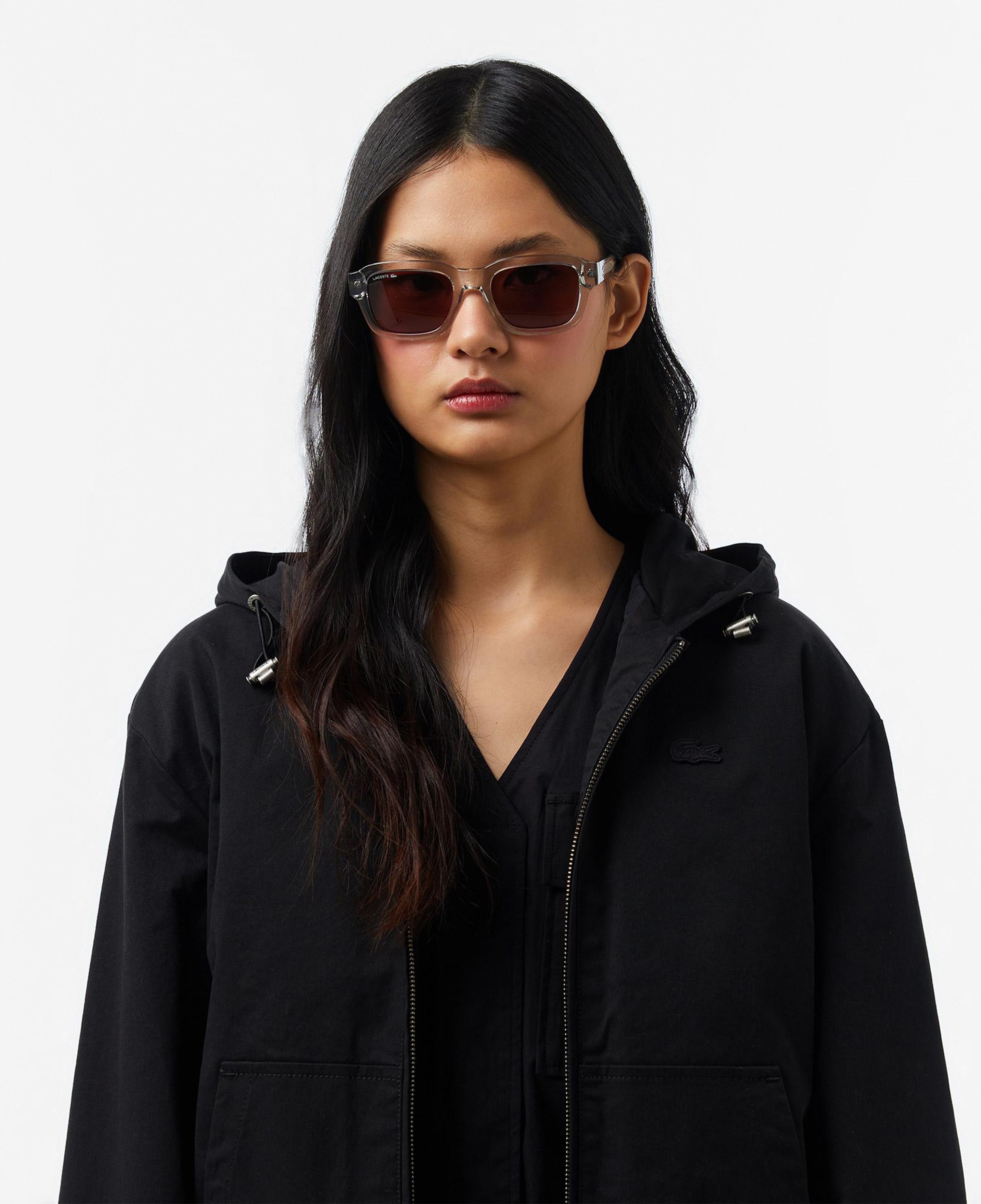 Lacoste Kadın Relaxed Fit Kapüşonlu Siyah Ceket