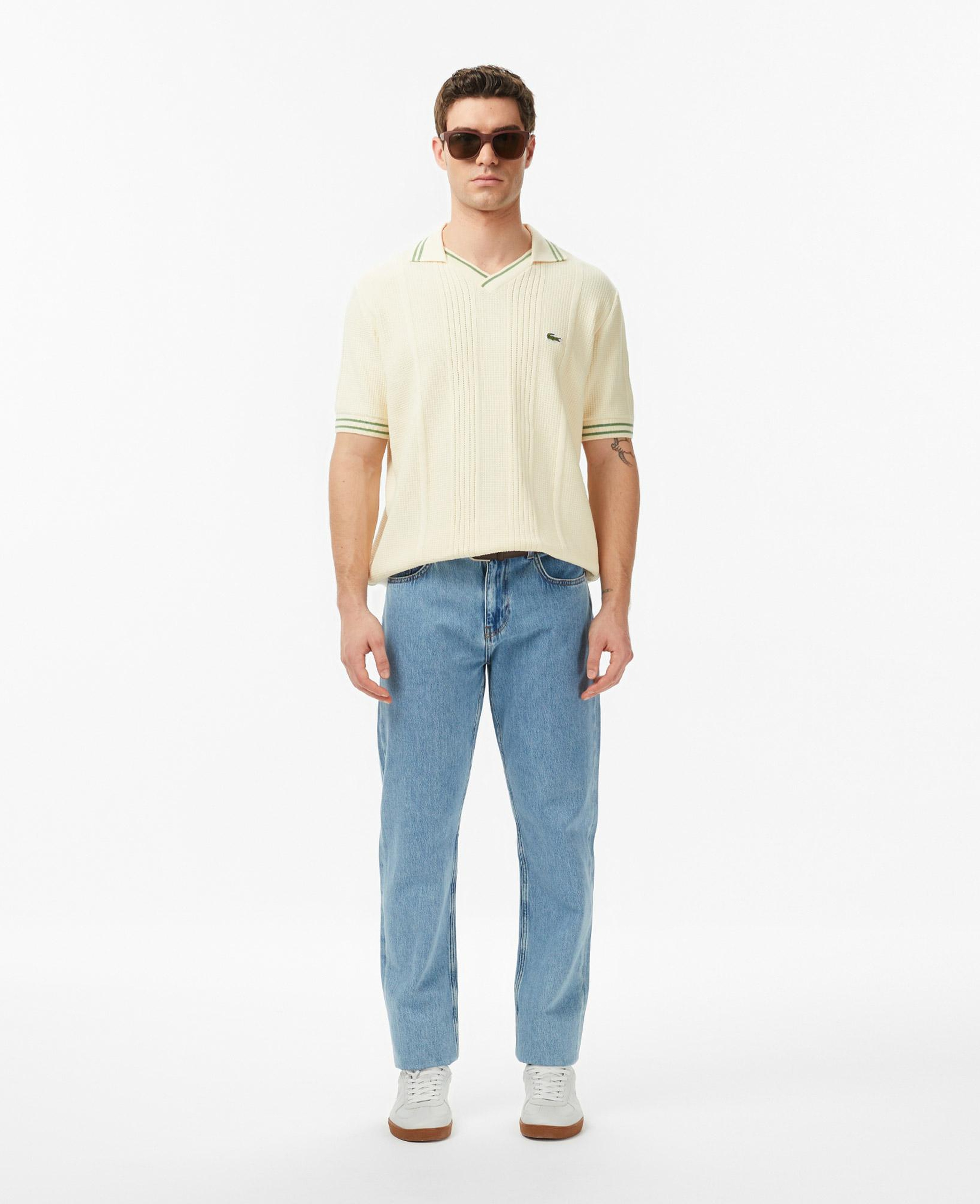 Lacoste Erkek Classic Fit Kısa Kollu Polo Yaka Bej Triko