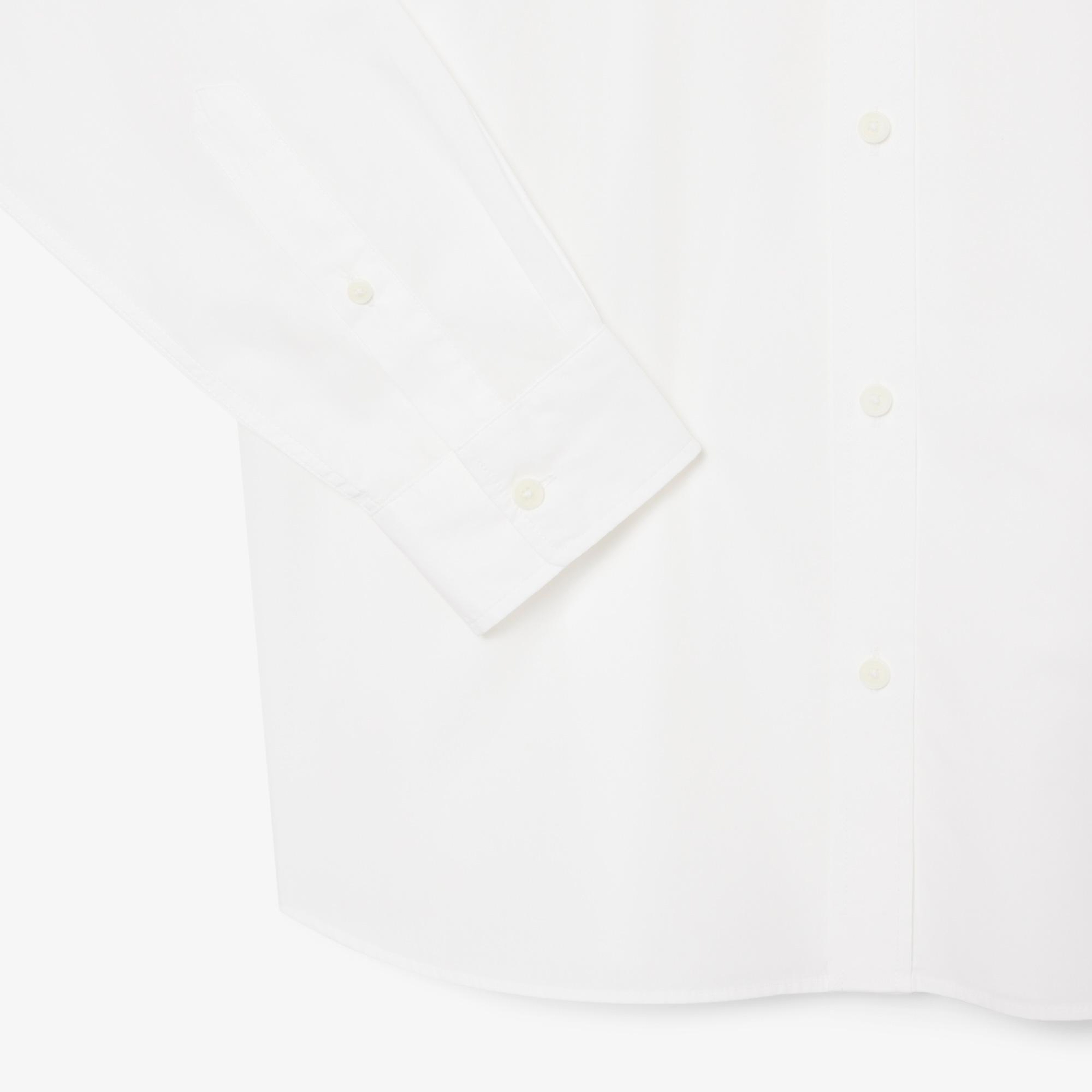 Lacoste Erkek Regular Fit Düğmeli Yaka Beyaz Gömlek