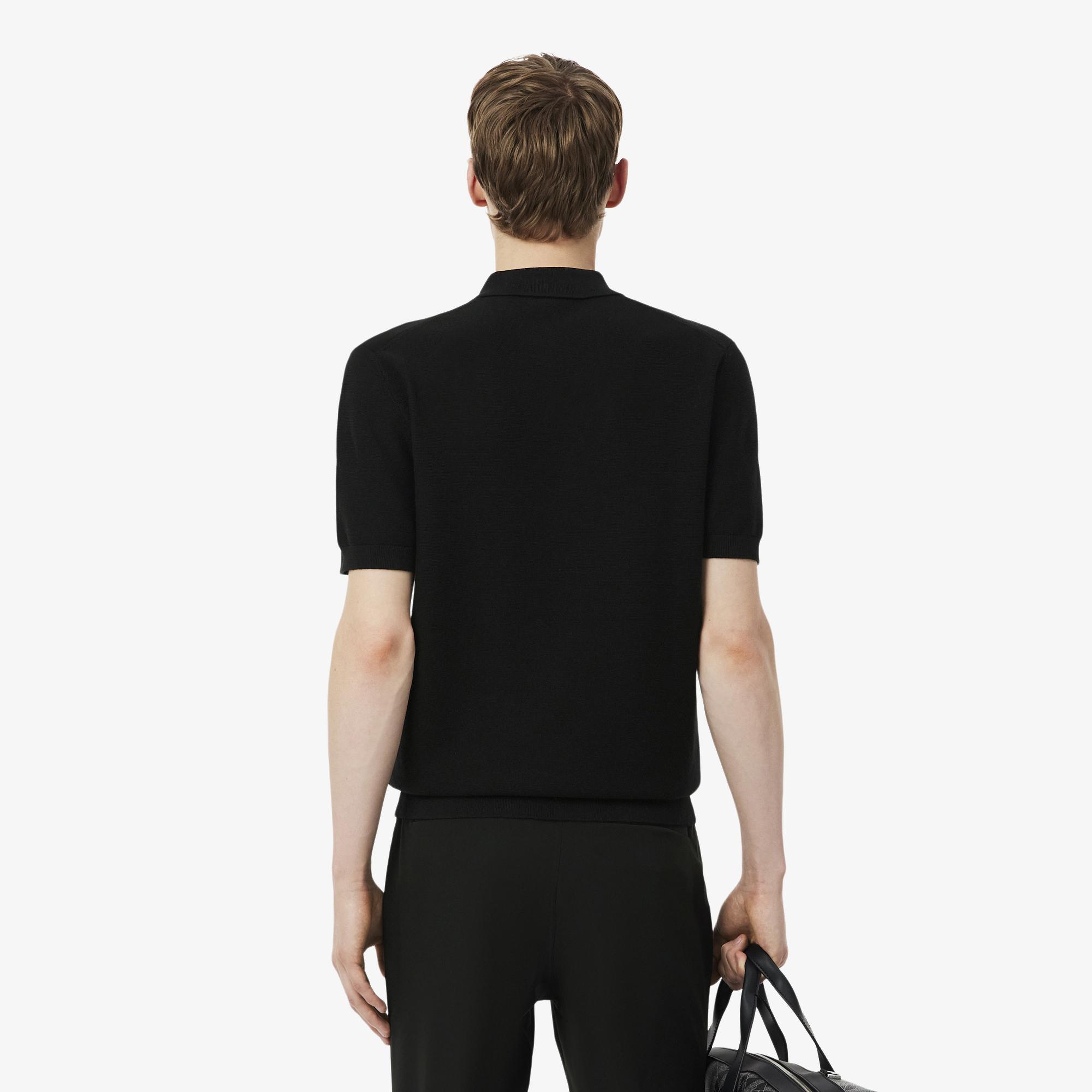 Lacoste Erkek Classic Fit Kısa Kollu Polo Yaka Siyah Triko