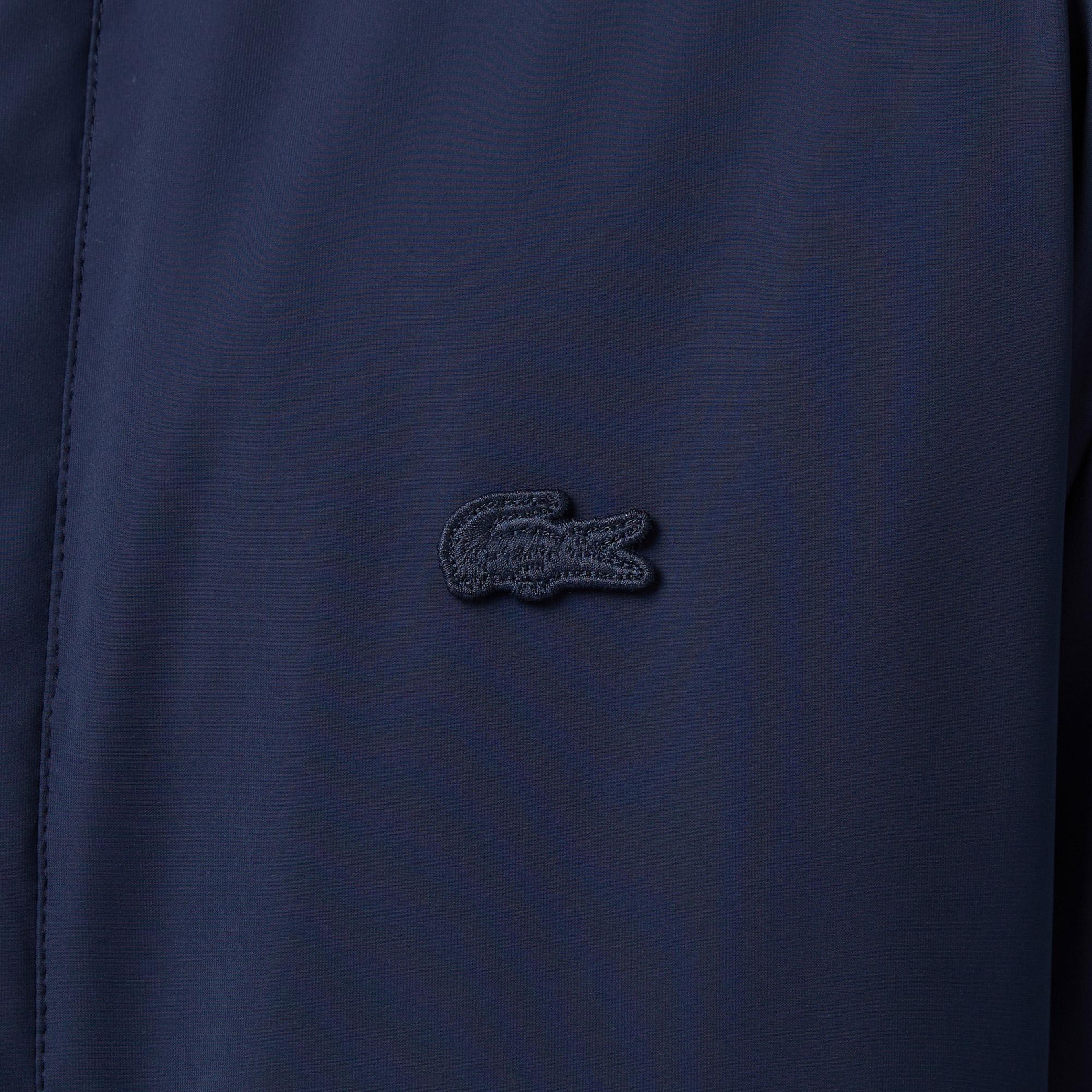 Lacoste Erkek Relaxed Fit Dik Yaka Lacivert Mont