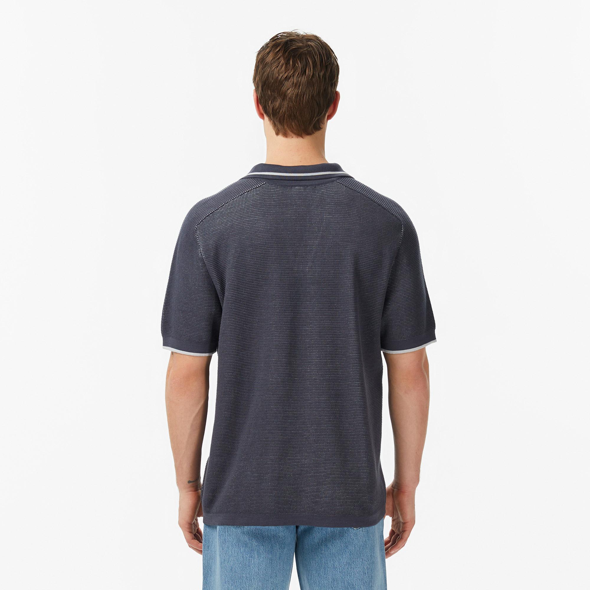 Lacoste Erkek Classic Fit Kısa Kollu Polo Yaka Koyu Gri Triko