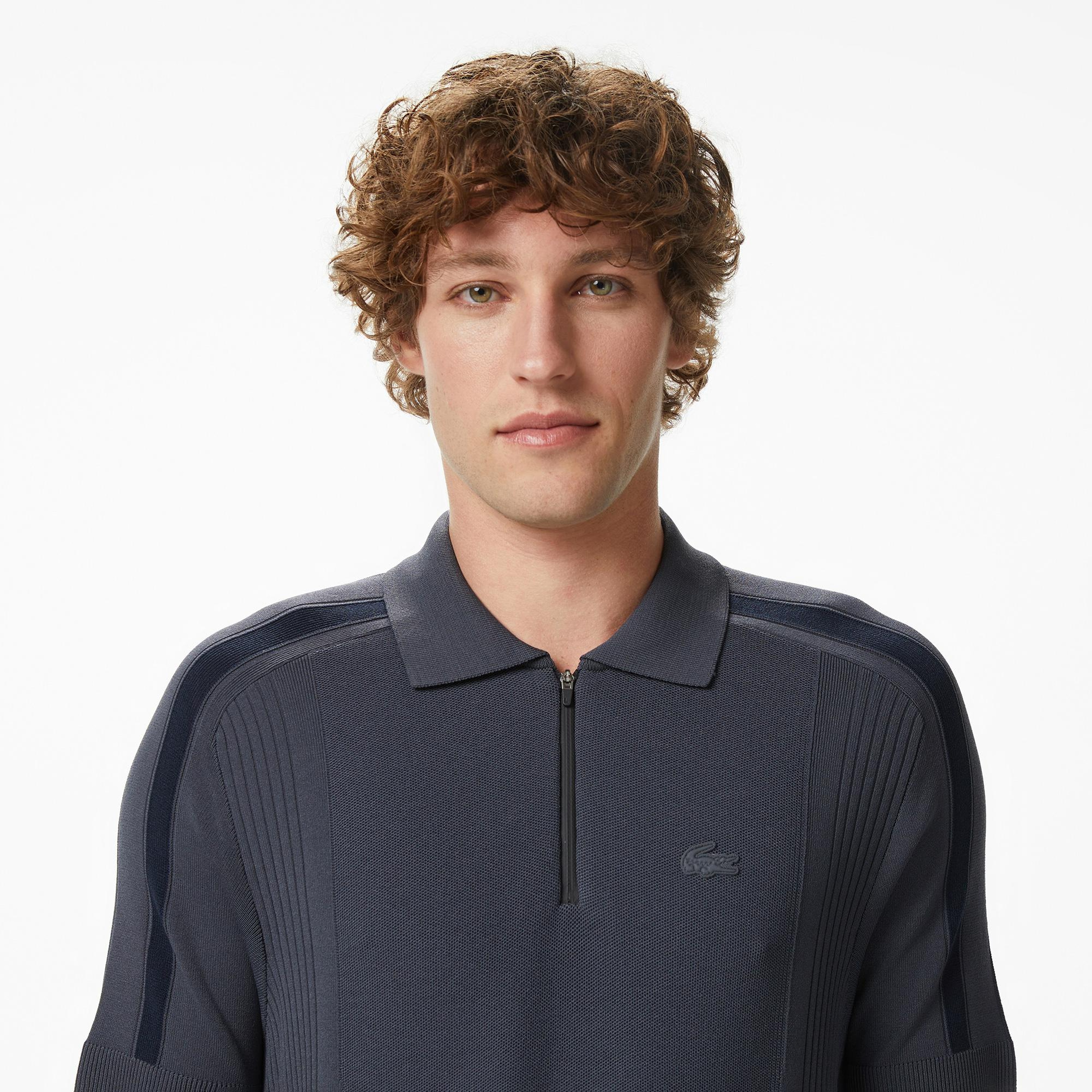 Lacoste Erkek Classic Fit Kısa Kollu Polo Yaka Koyu Gri Triko