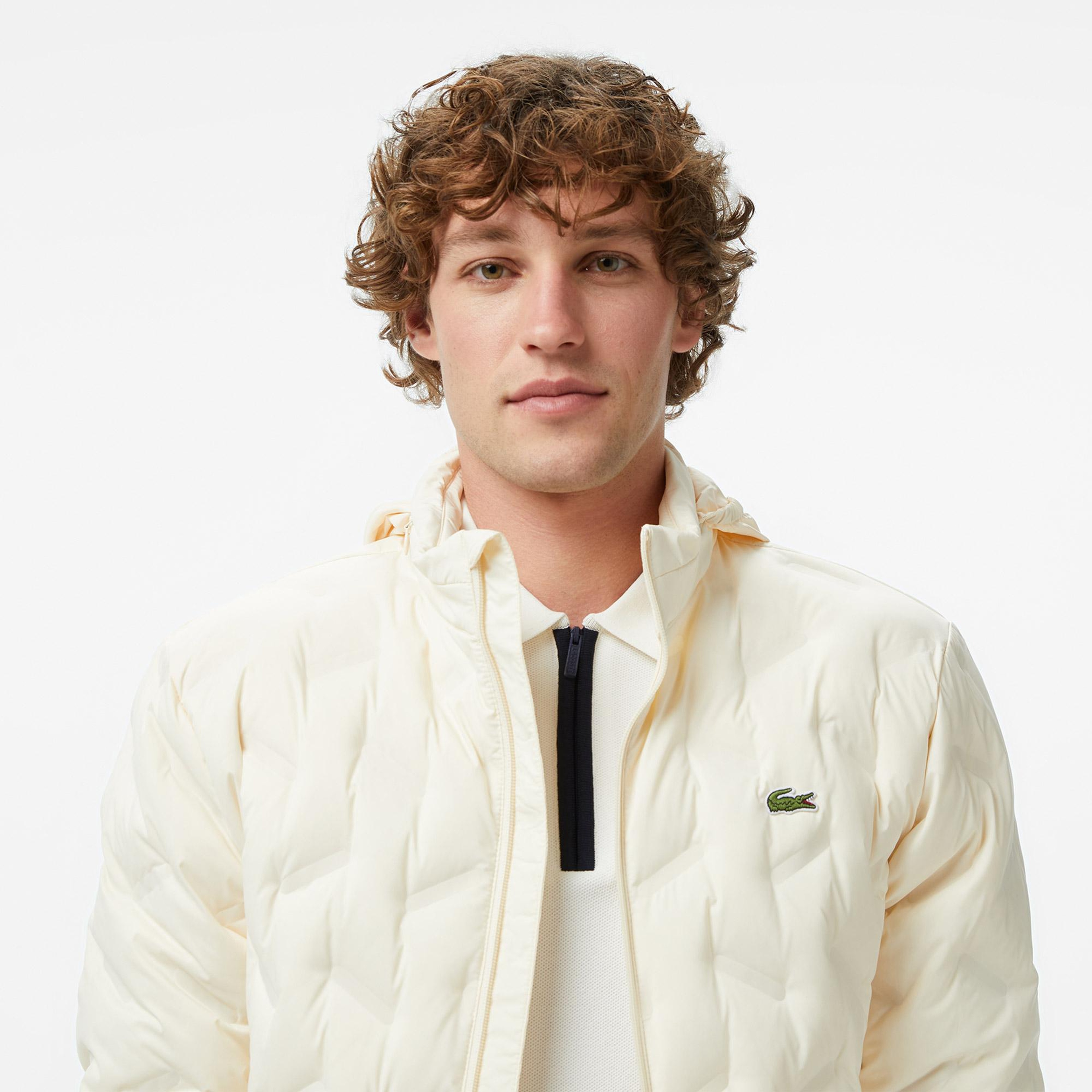 Lacoste Erkek Regular Fit Dik Yaka Kapitone Krem Mont