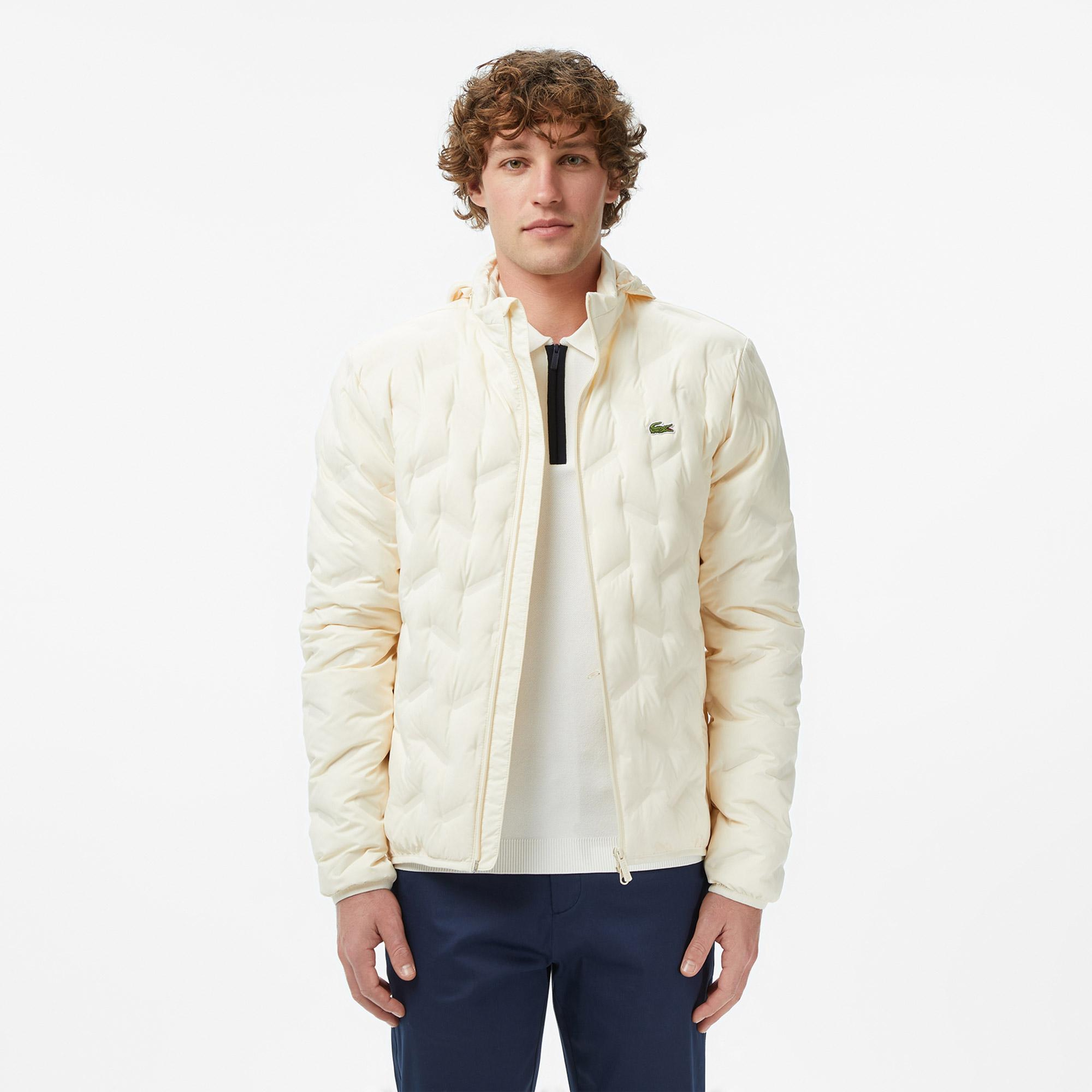 Lacoste Erkek Regular Fit Dik Yaka Kapitone Krem Mont