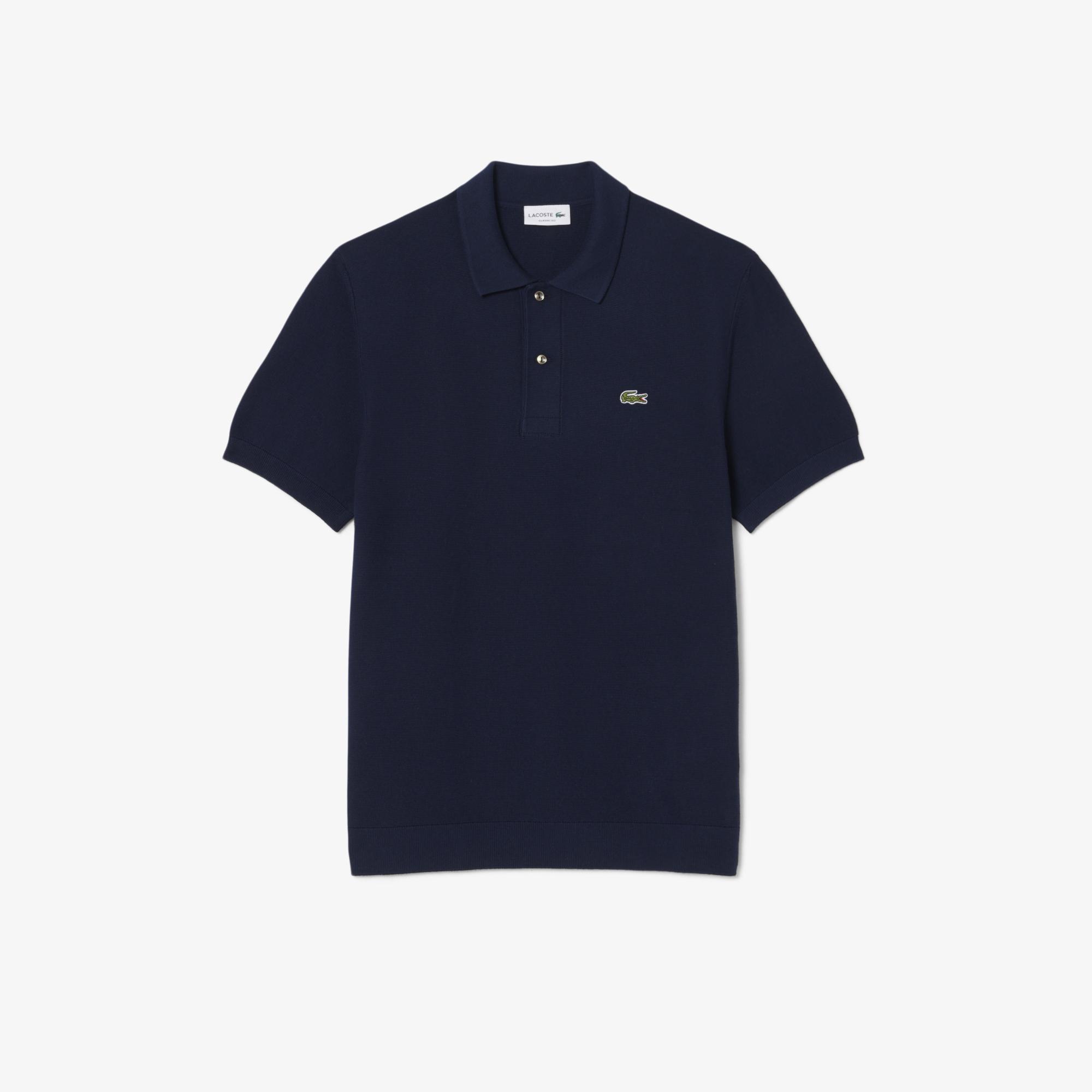 Lacoste Erkek Classic Fit Kısa Kollu Polo Yaka Lacivert Triko