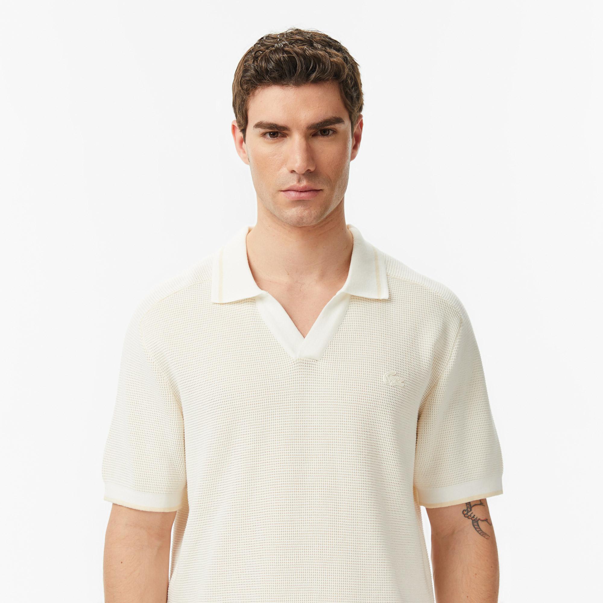 Lacoste Erkek Classic Fit Kısa Kollu Polo Yaka Bej Triko