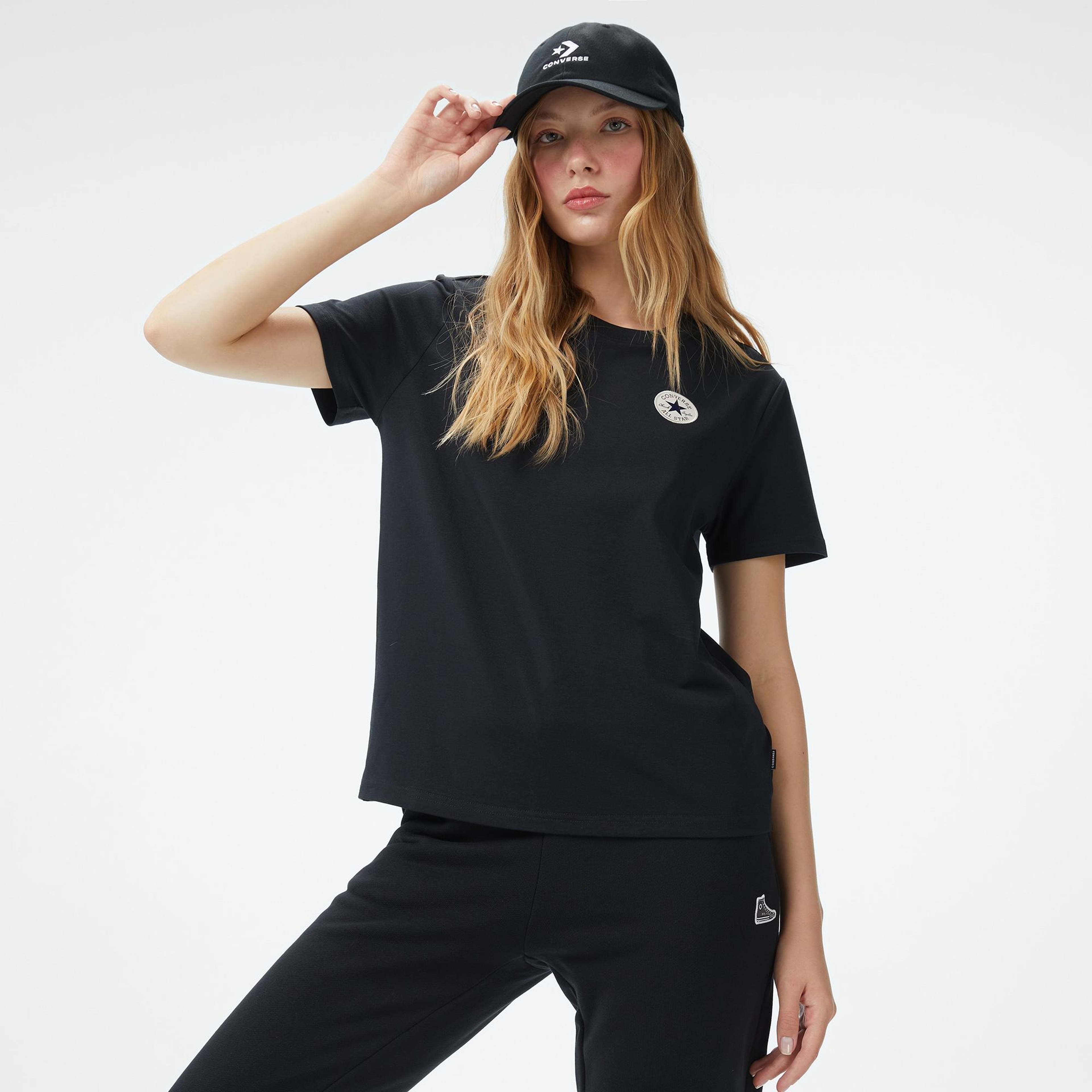 Converse Kadın Siyah T-Shirt