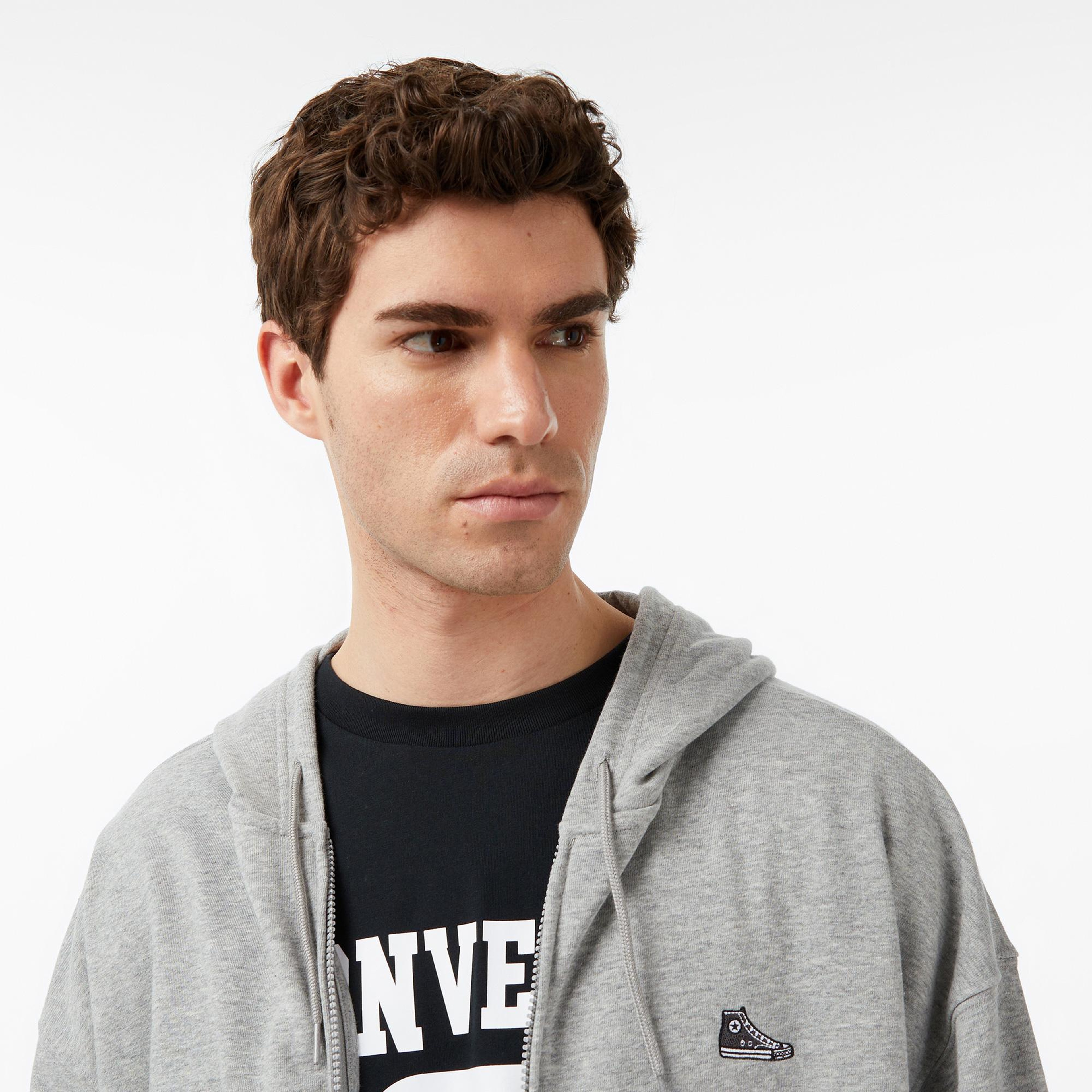 Converse Unisex Gri Sweatshirt