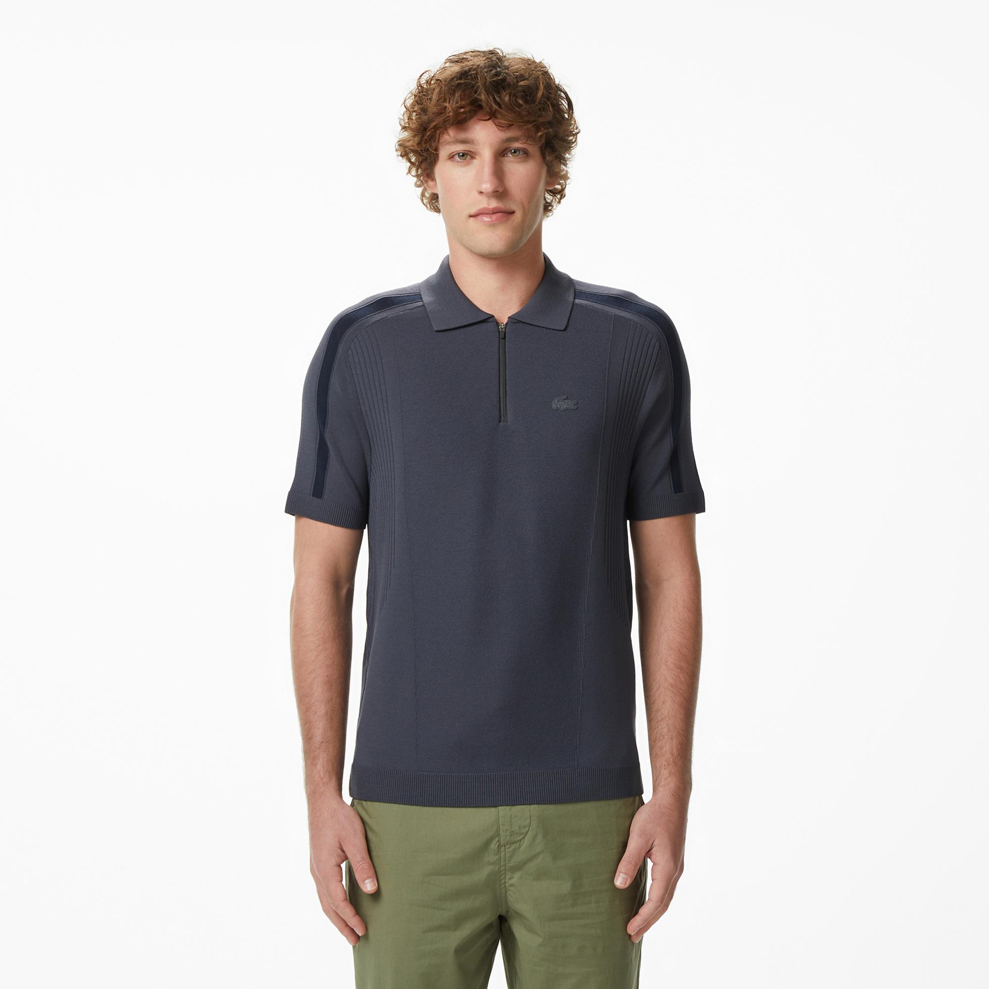 Lacoste Erkek Classic Fit Kısa Kollu Polo Yaka Koyu Gri Triko