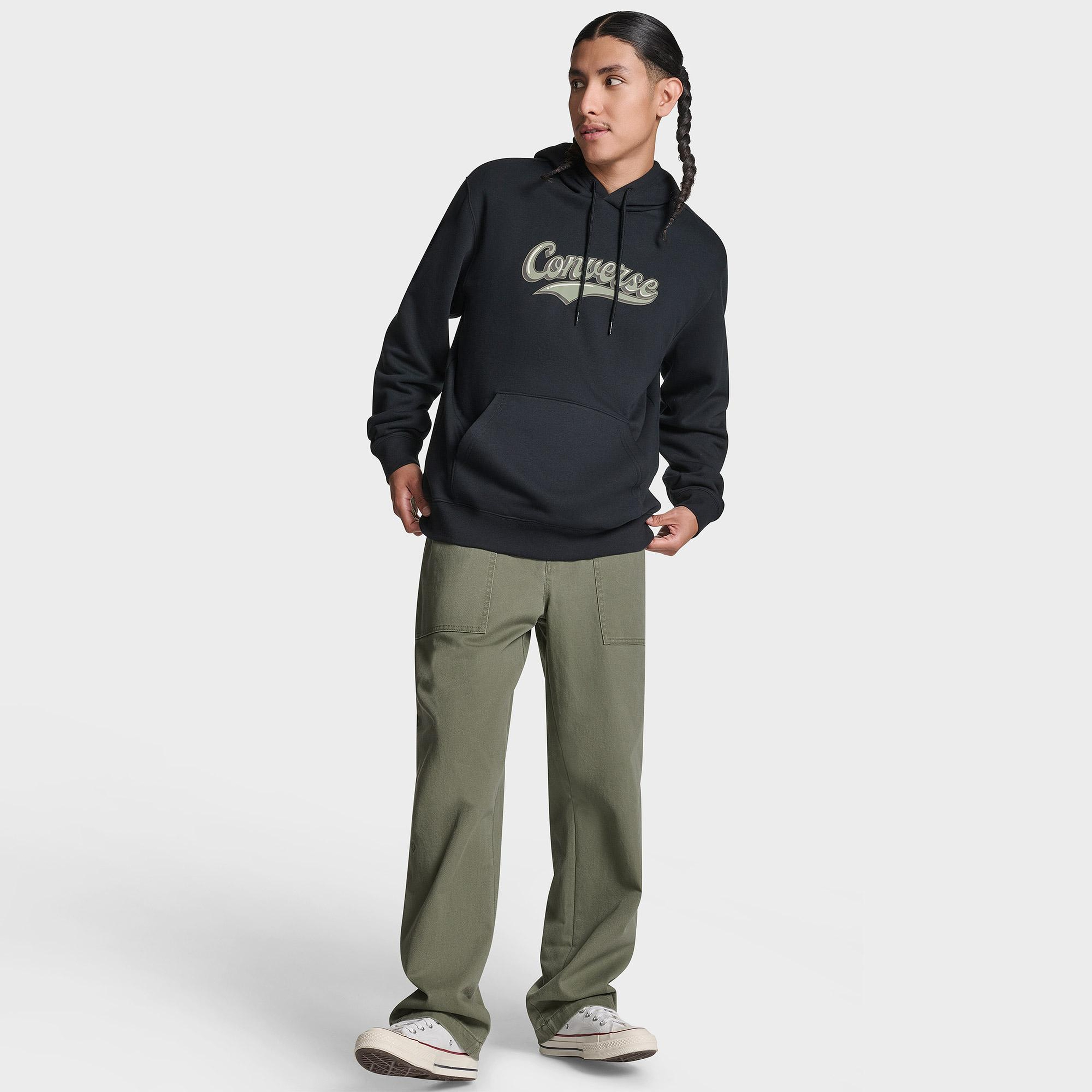 Converse Erkek Siyah Hoodie