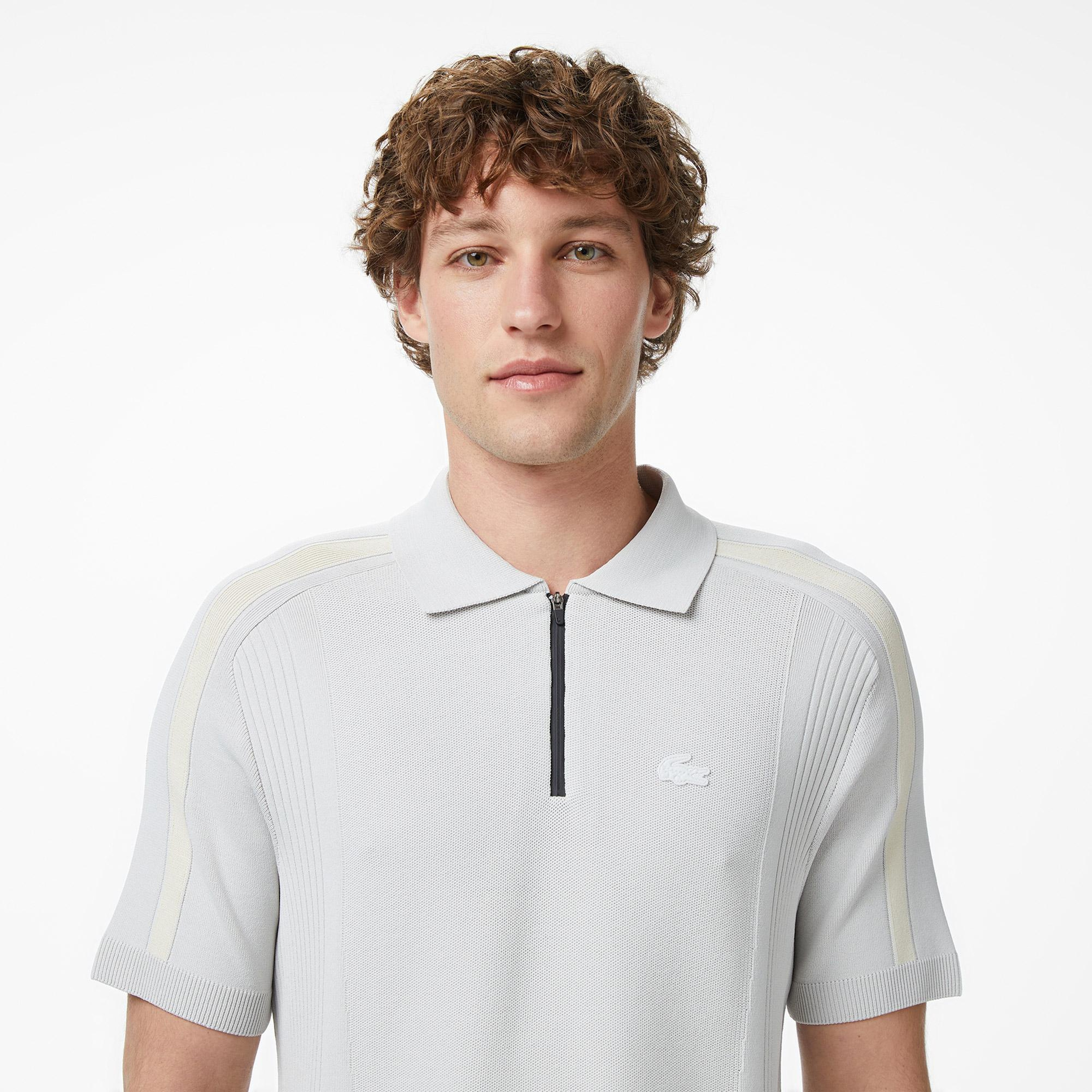 Lacoste Erkek Classic Fit Kısa Kollu Polo Yaka Gri Triko