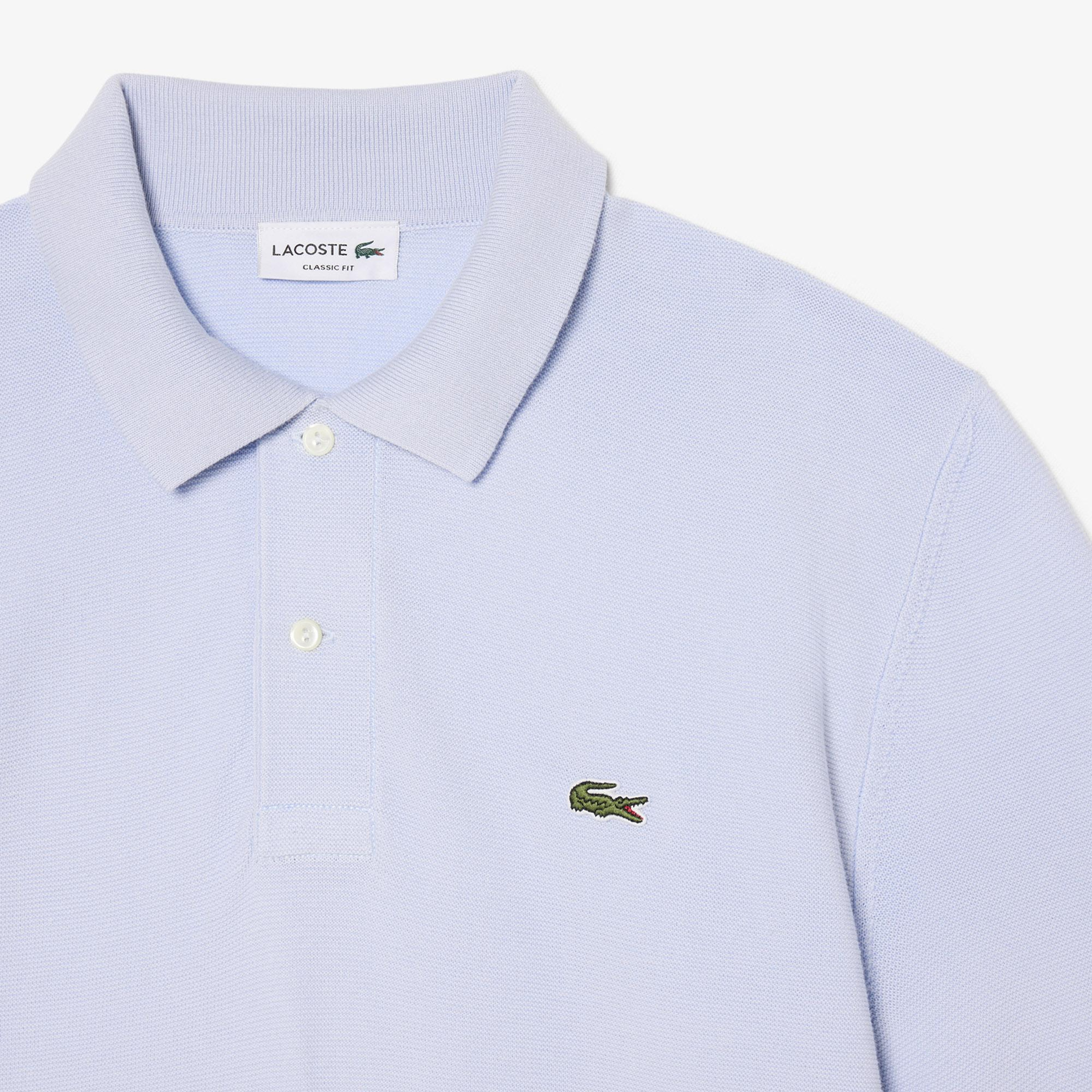 Lacoste Erkek Classic Fit Kısa Kollu Polo Yaka Açık Mavi Triko