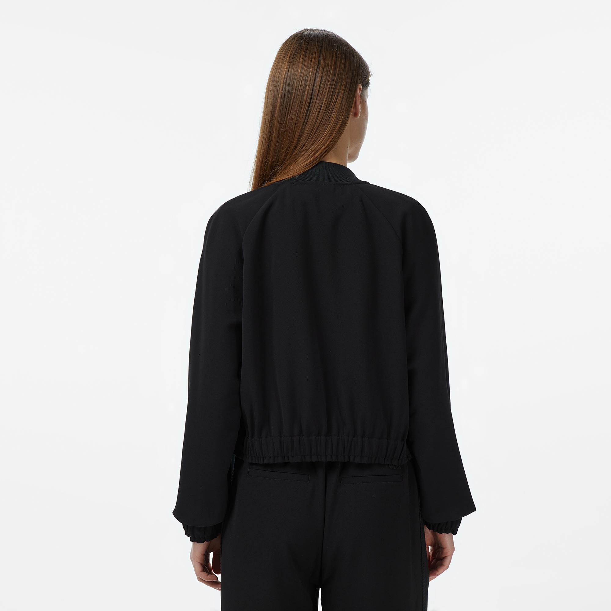 Lacoste Kadın Regular Fit Fermuarlı Siyah Ceket