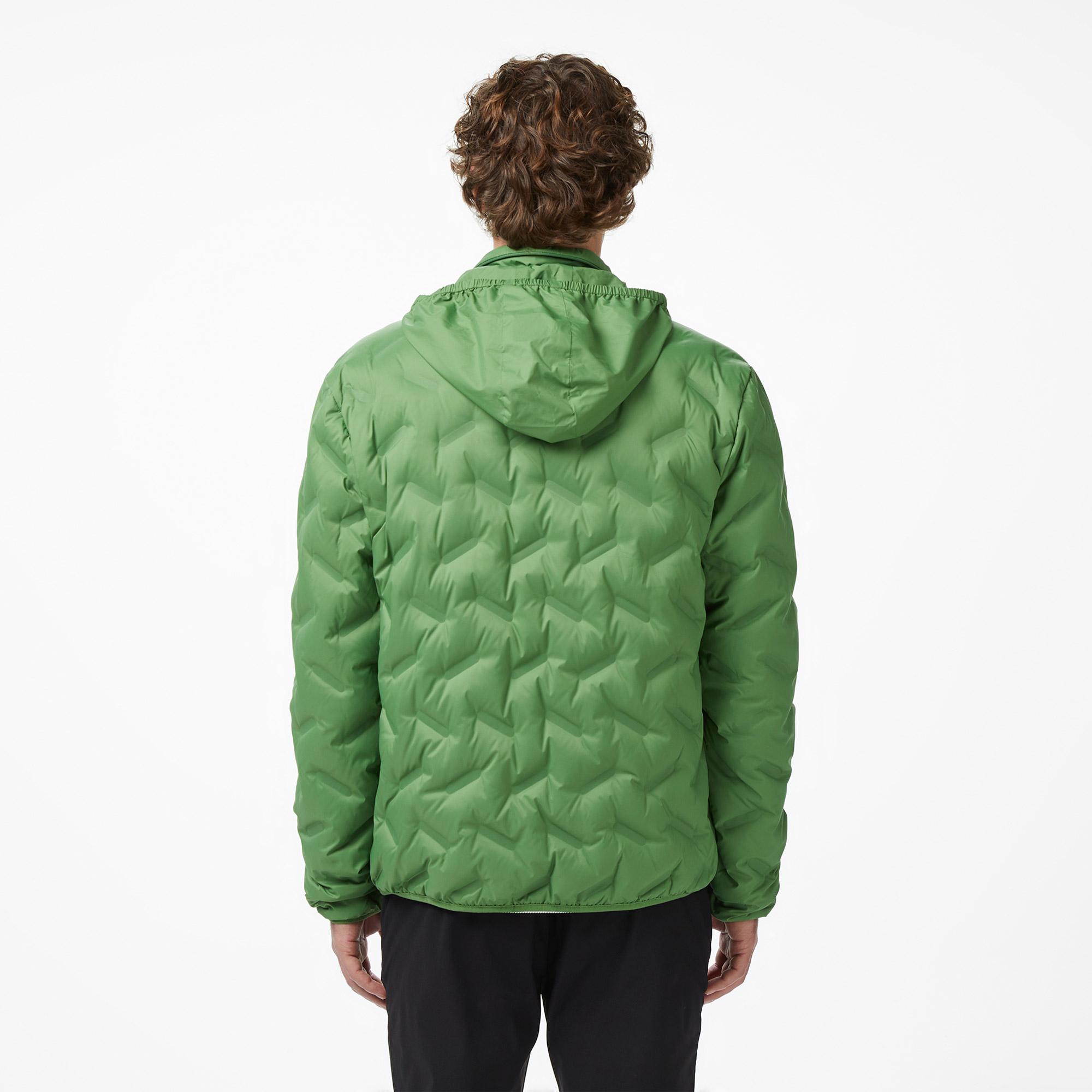 Lacoste Erkek Regular Fit Dik Yaka Kapitone Yeşil Mont