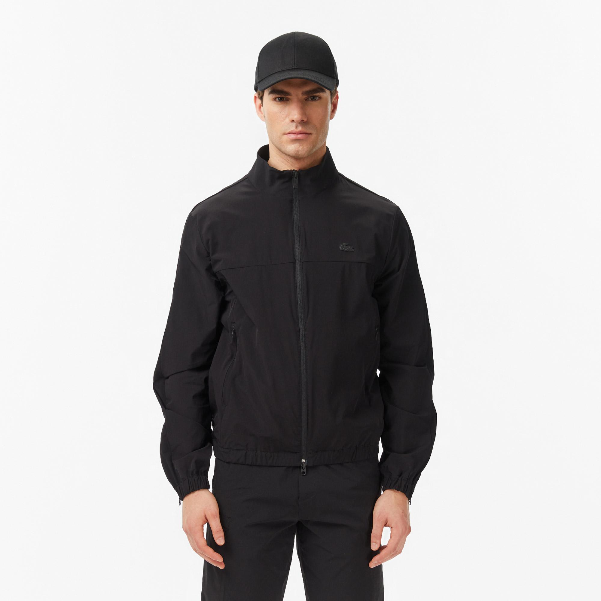 Lacoste Erkek Regular Fit Dik Yaka Siyah Mont