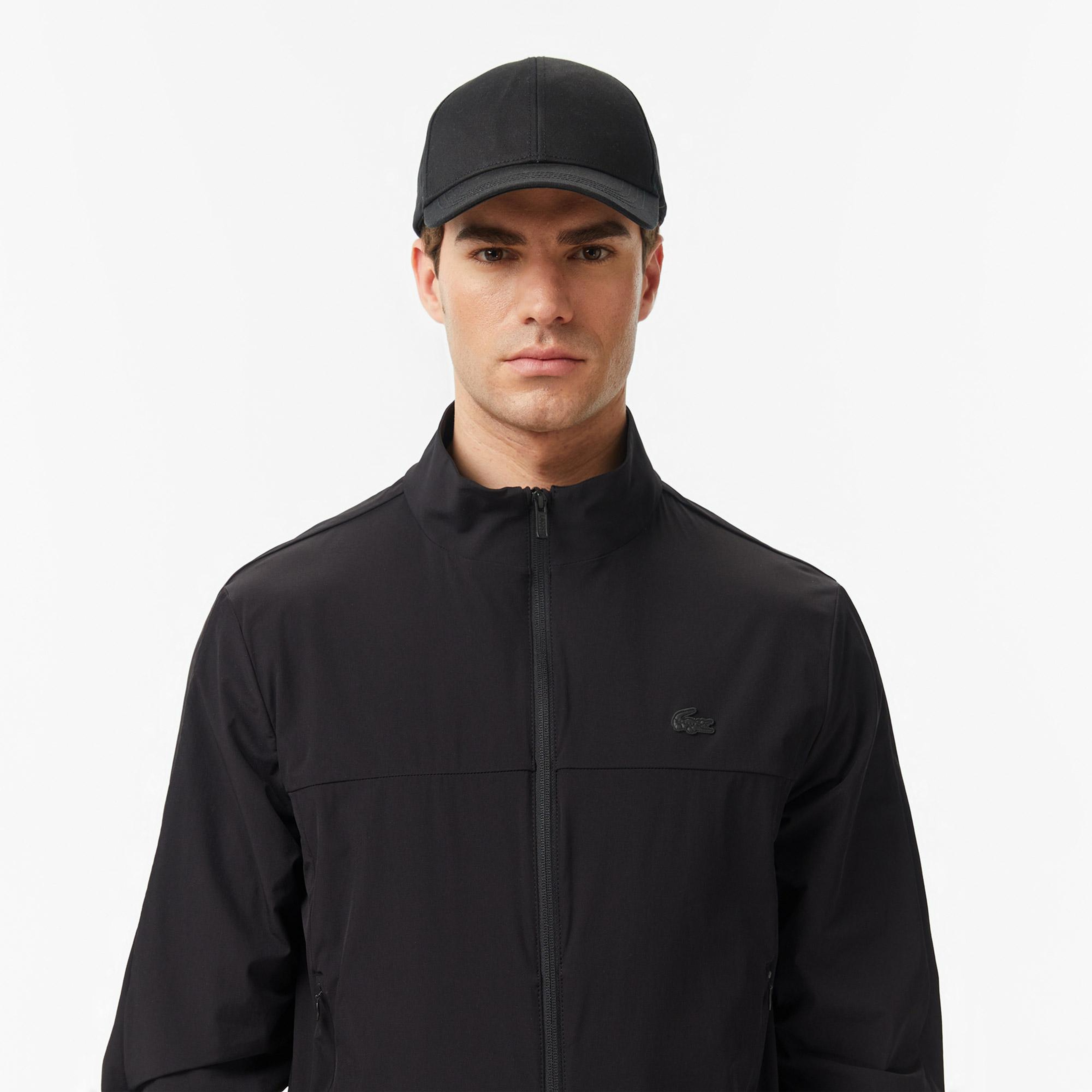 Lacoste Erkek Regular Fit Dik Yaka Siyah Mont