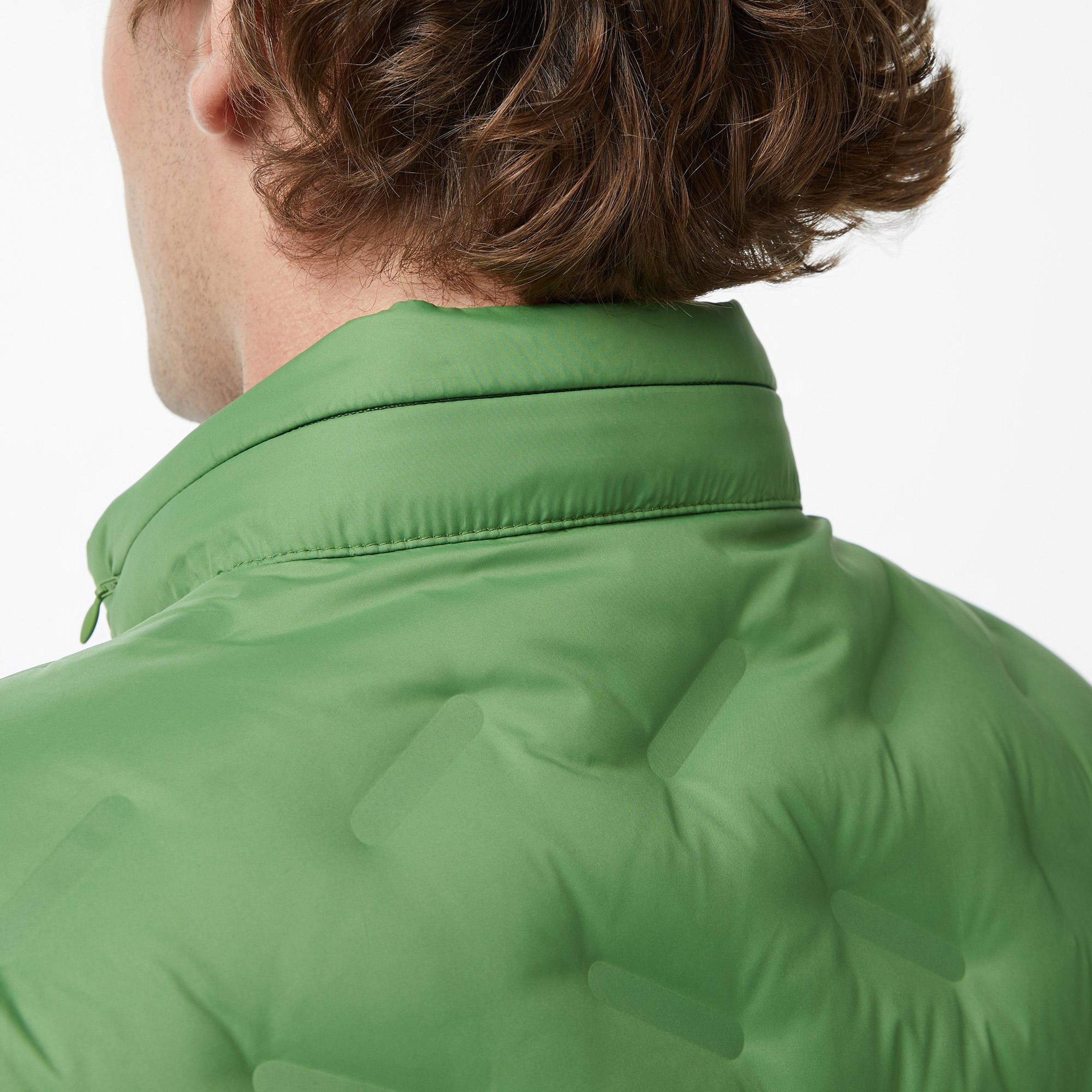 Lacoste Erkek Regular Fit Dik Yaka Kapitone Yeşil Mont
