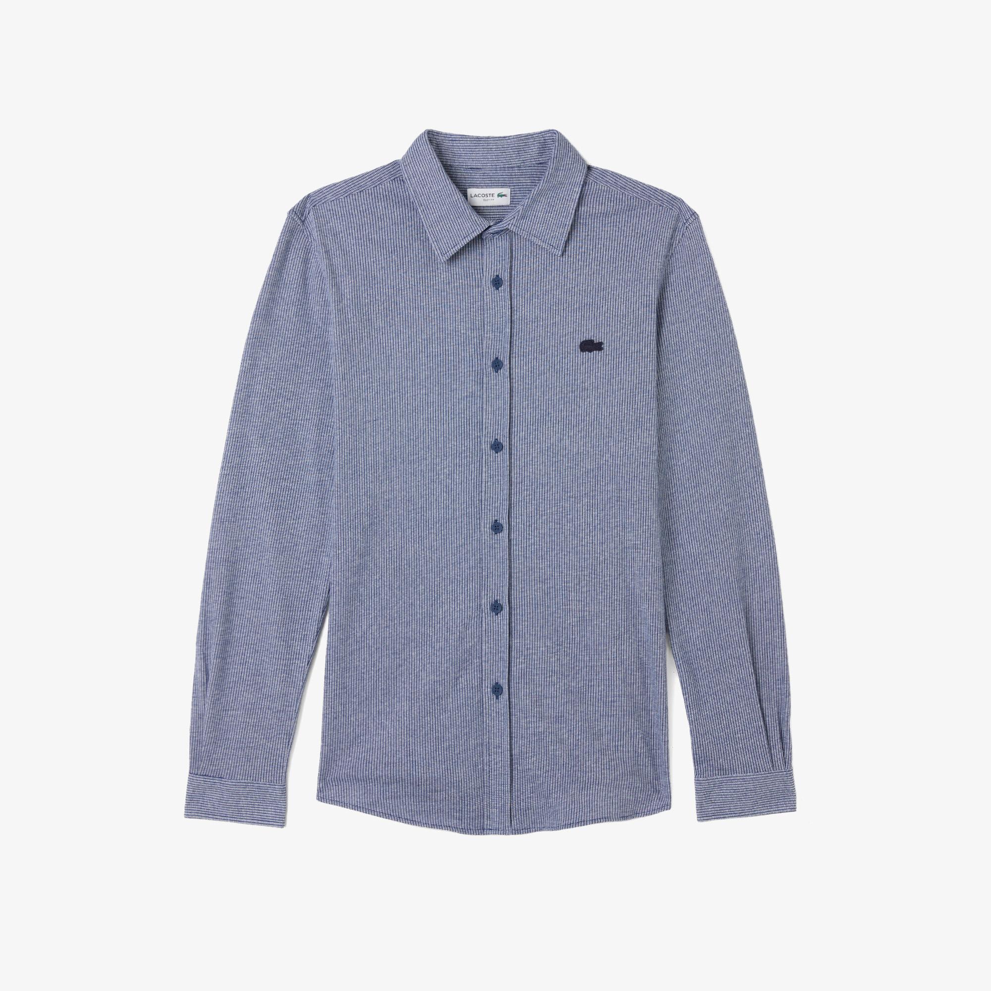 Lacoste Erkek Slim Fit Düğmeli Yaka Koyu Mavi Gömlek