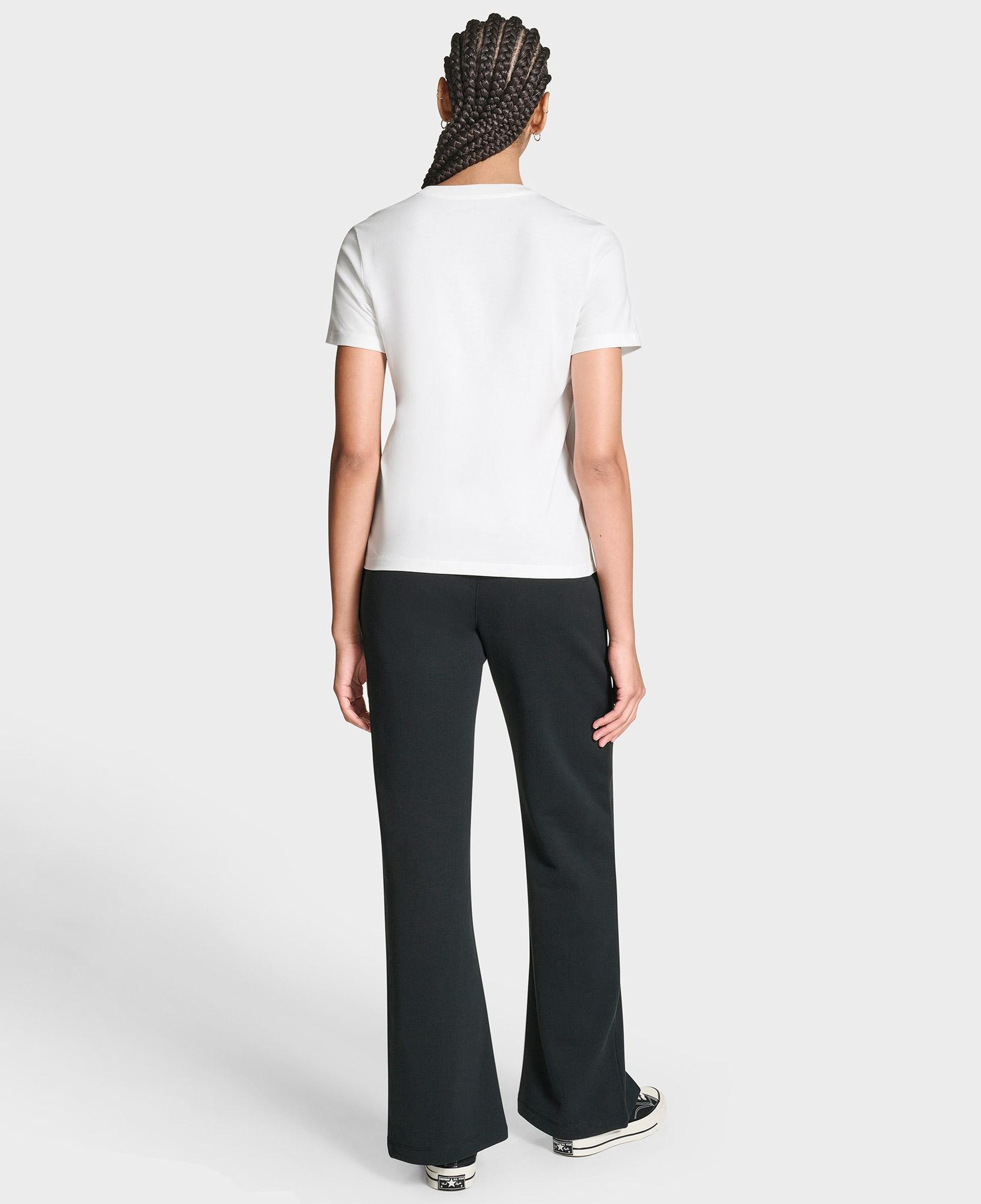 Converse Kadın Chuck Logolu Matalik  Beyaz T-Shirt