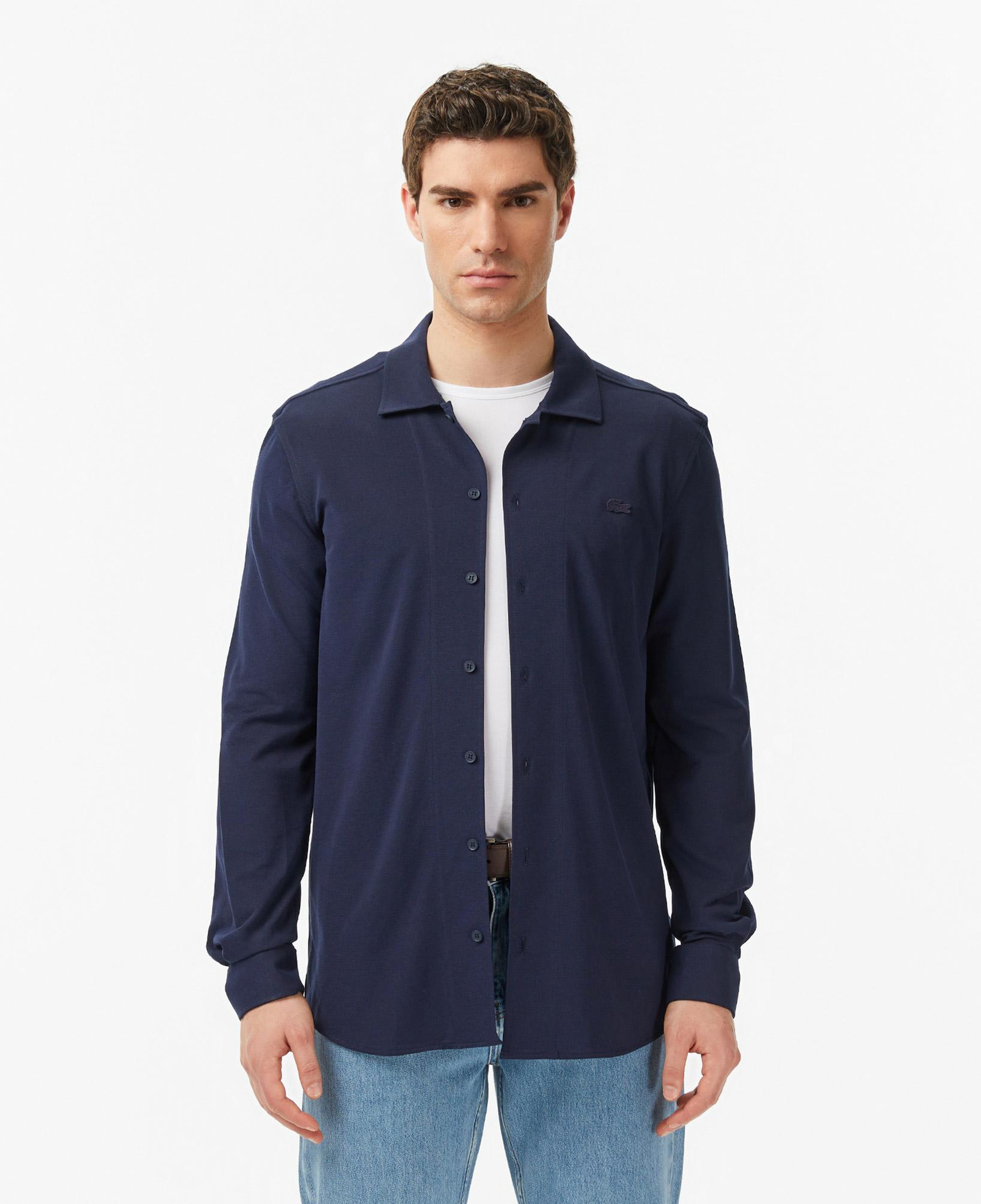 Lacoste Erkek Slim Fit Lacivert Gömlek