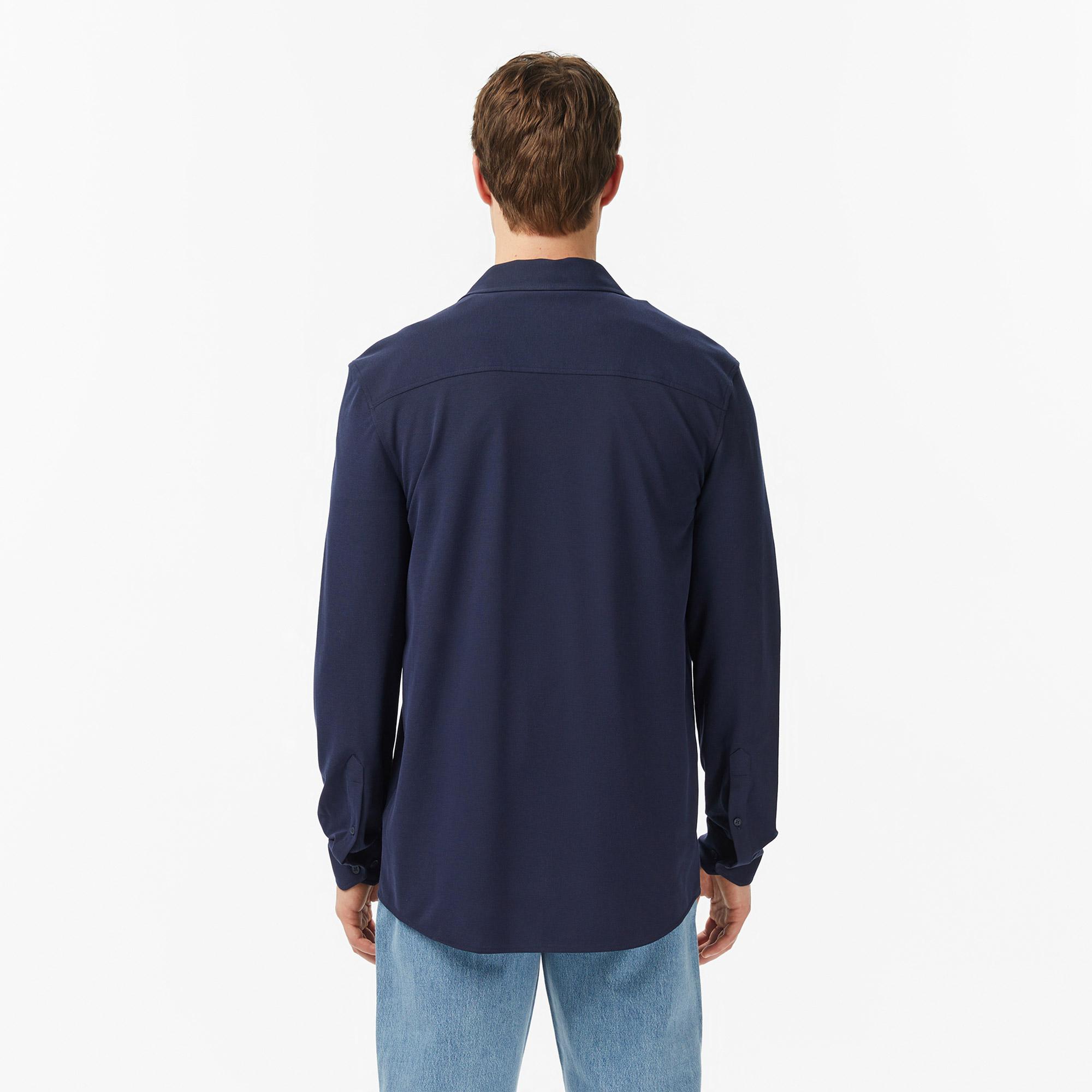 Lacoste Erkek Slim Fit Lacivert Gömlek