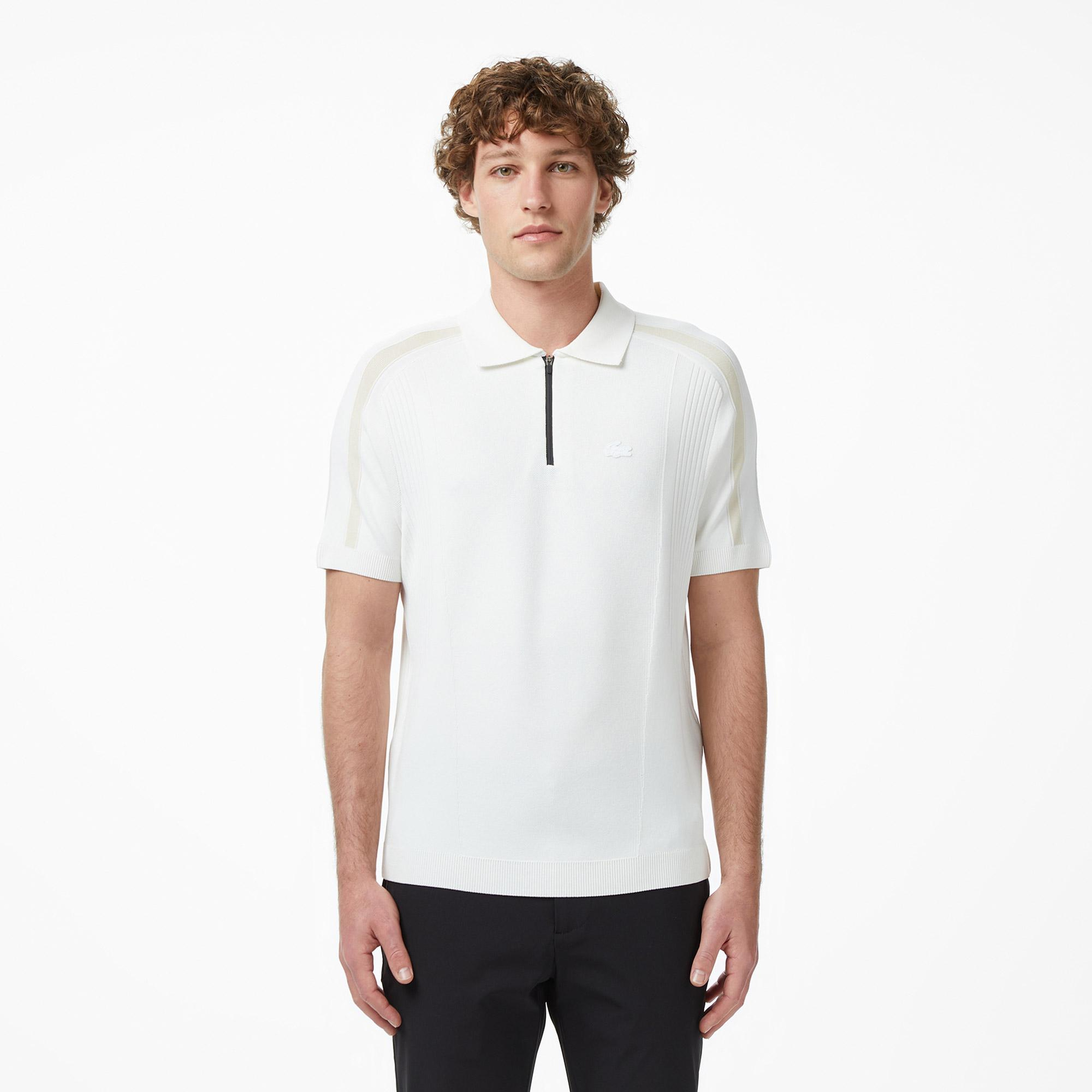 Lacoste Erkek Classic Fit Kısa Kollu Polo Yaka Krem Triko
