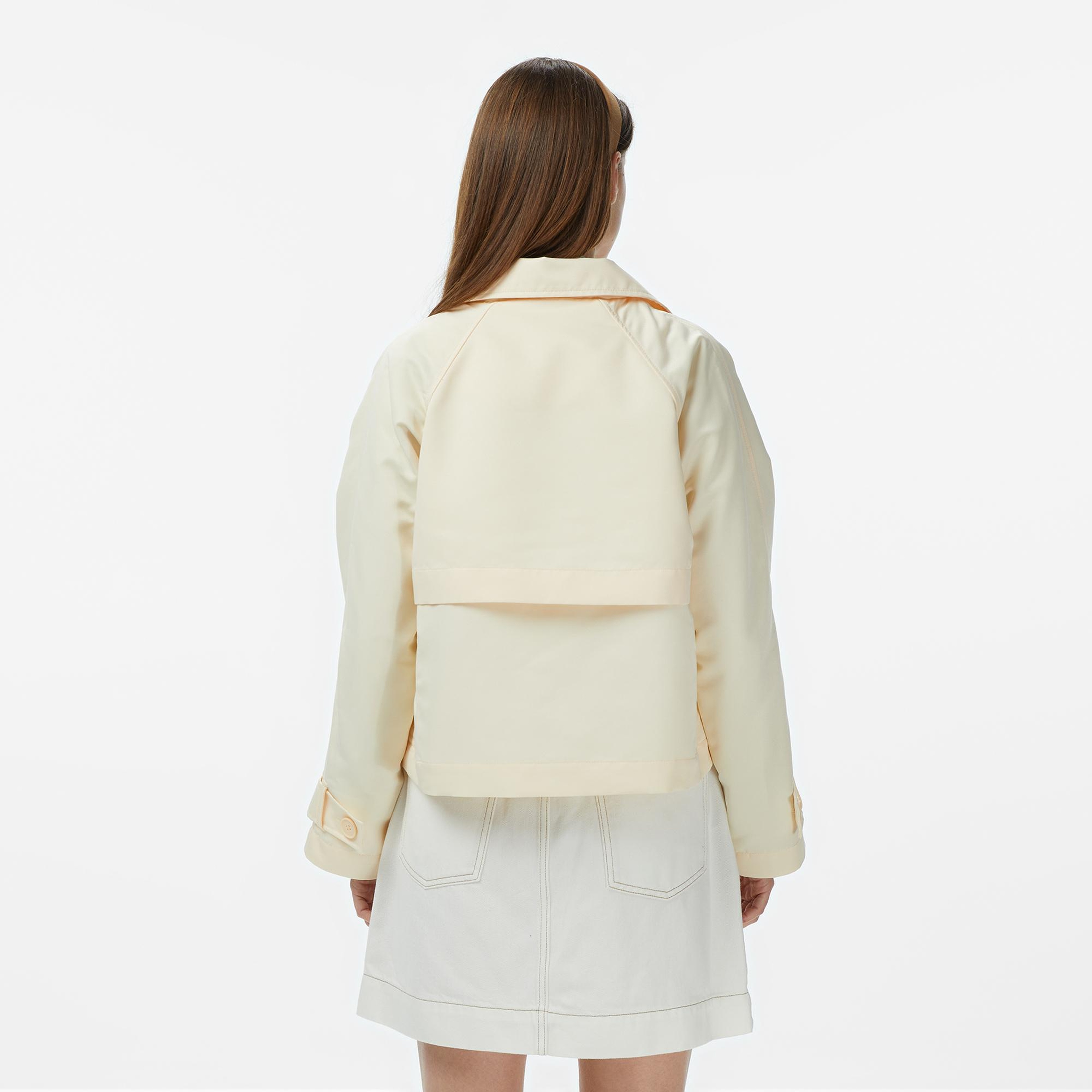 Lacoste Kadın Relaxed Fit Bej Trençkot