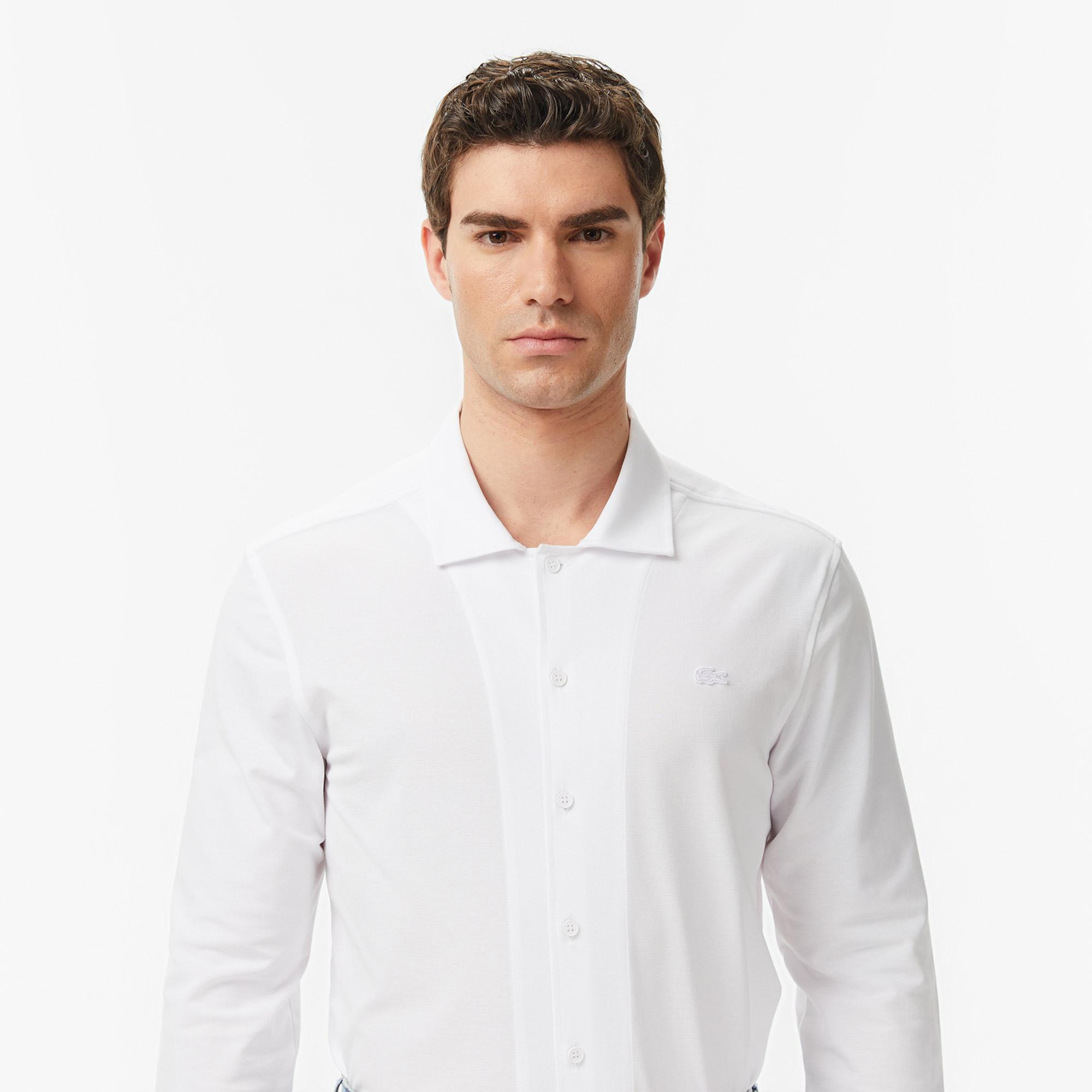 Lacoste Erkek Slim Fit Beyaz Gömlek