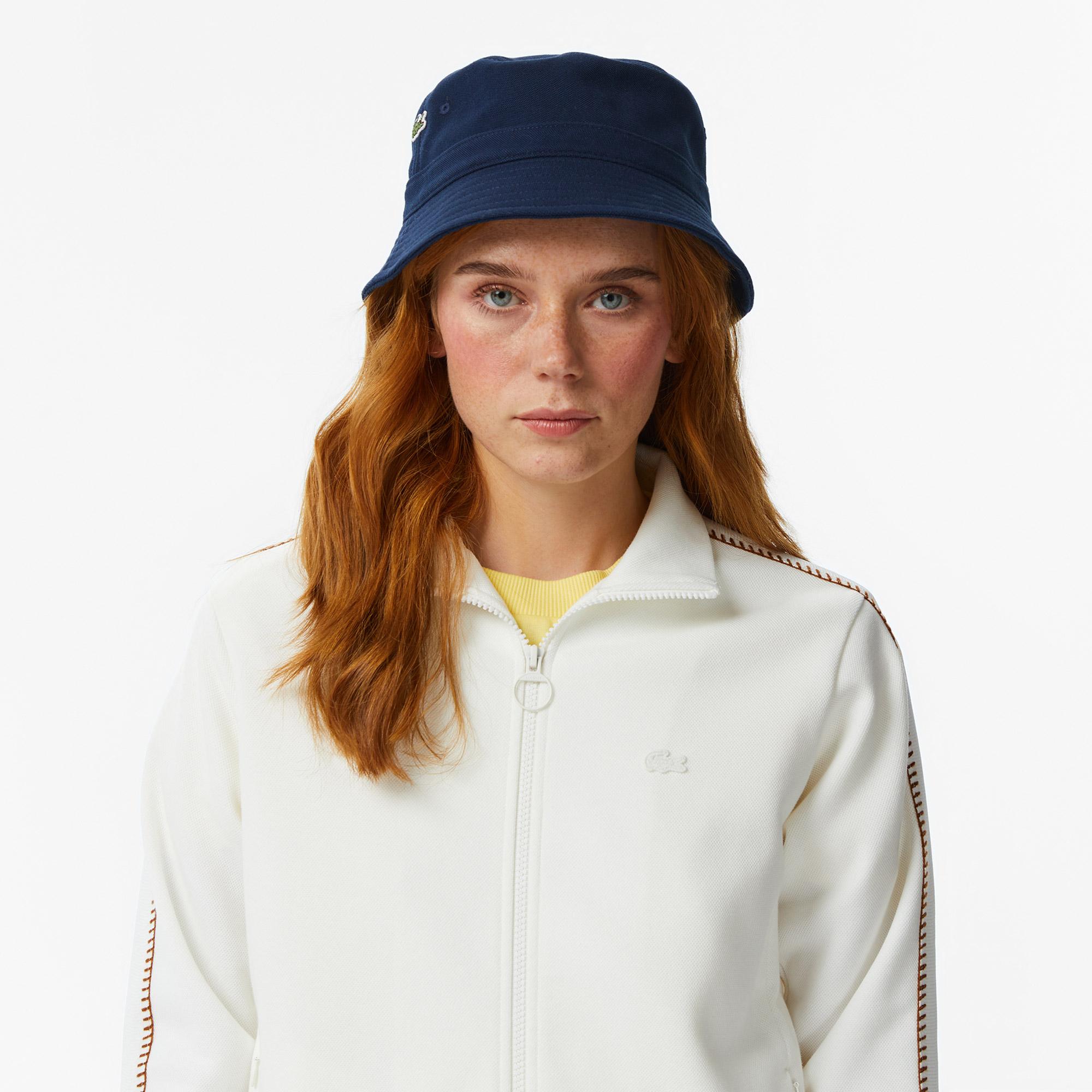 Lacoste Kadın Regular Fit Dik Yaka Krem Sweatshirt