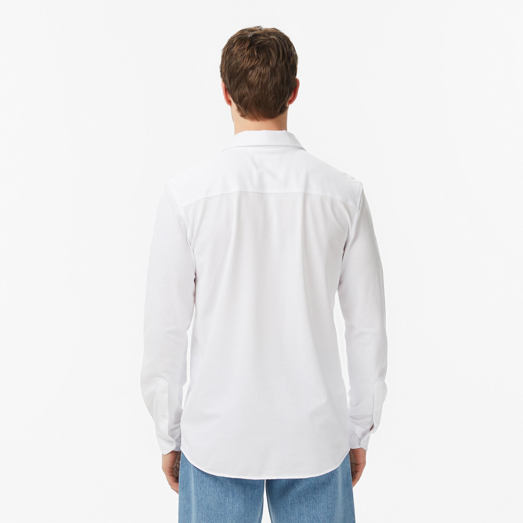 Lacoste Erkek Slim Fit Beyaz Gömlek