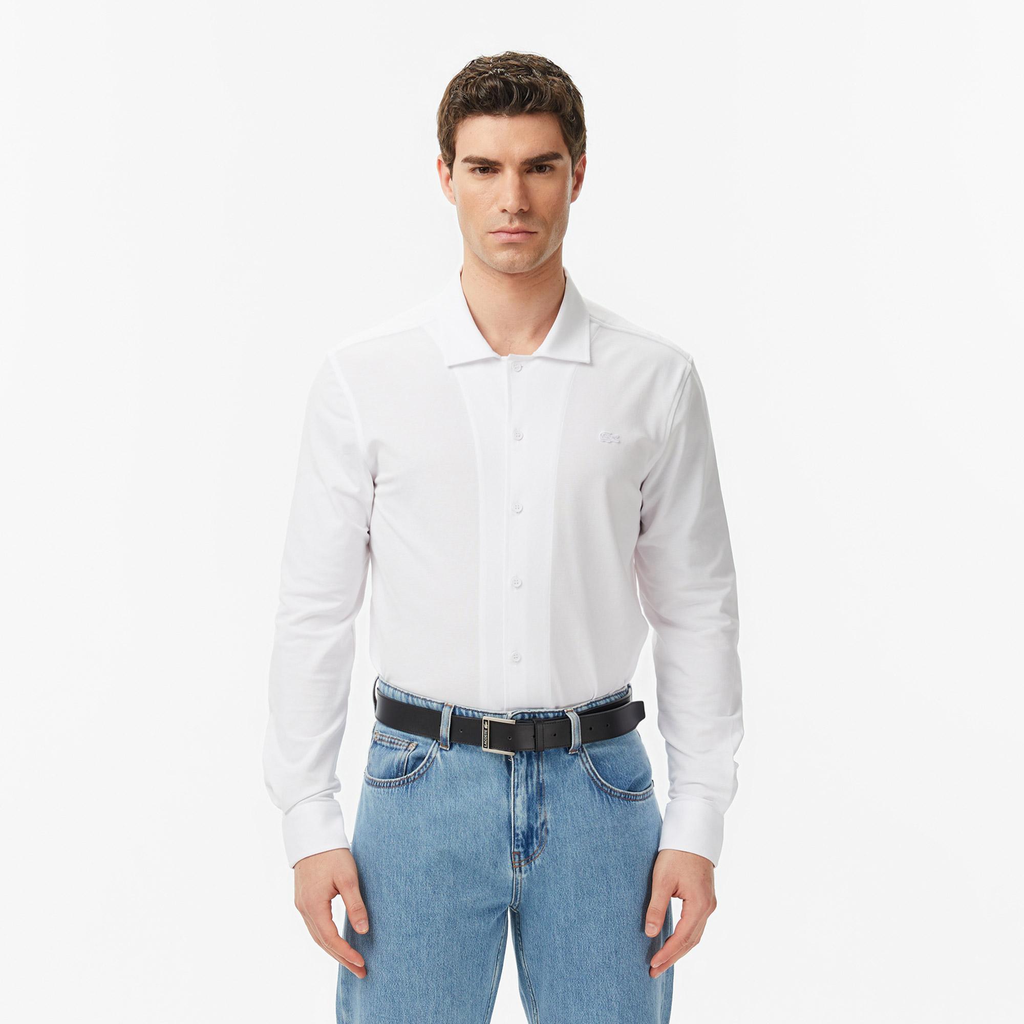 Lacoste Erkek Slim Fit Beyaz Gömlek