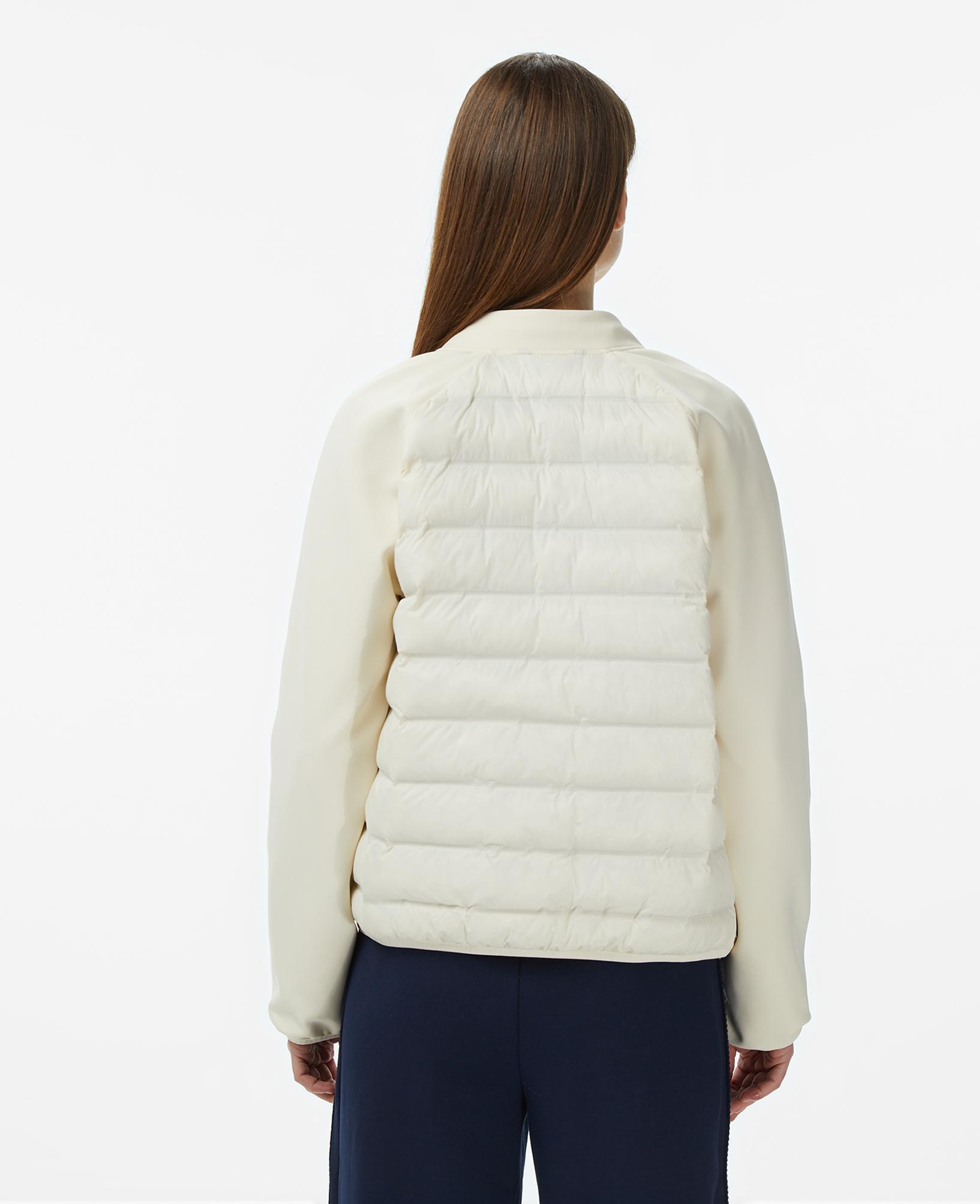 Lacoste Kadın Regular Fit Dik Yaka Renk Bloklu Krem Mont