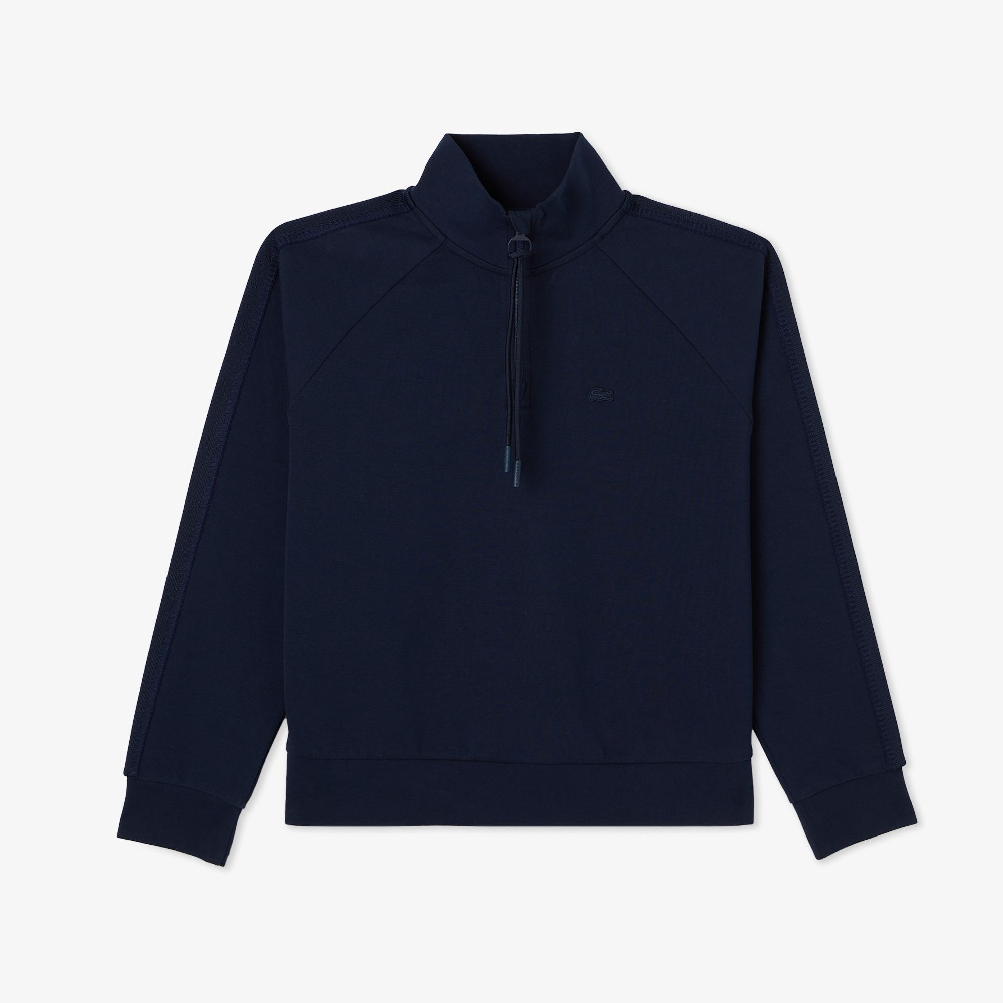 Lacoste Kadın Loose Fit Dik Yaka Lacivert Sweatshirt
