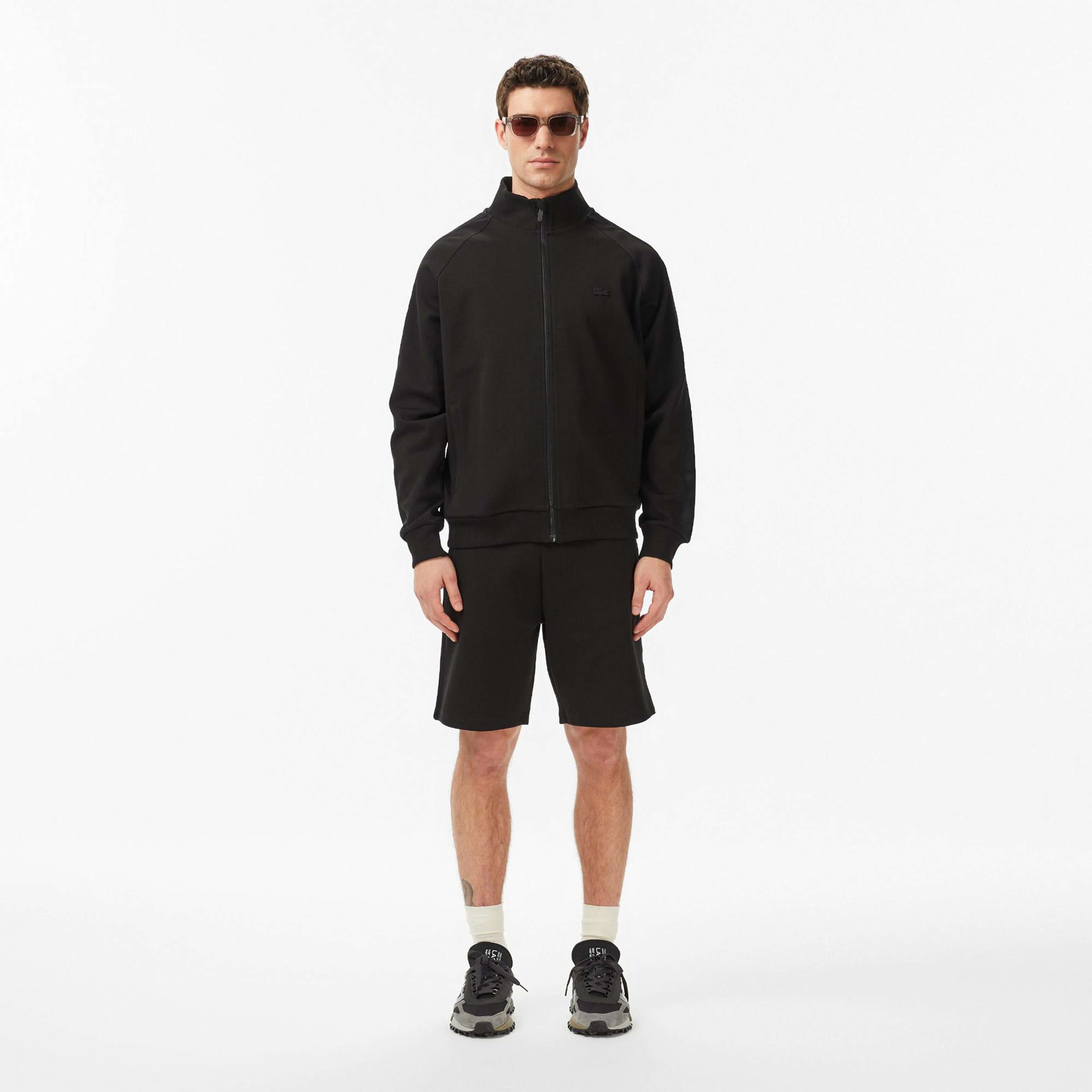 Lacoste Erkek Classic Fit Dik Yaka Siyah Sweatshirt