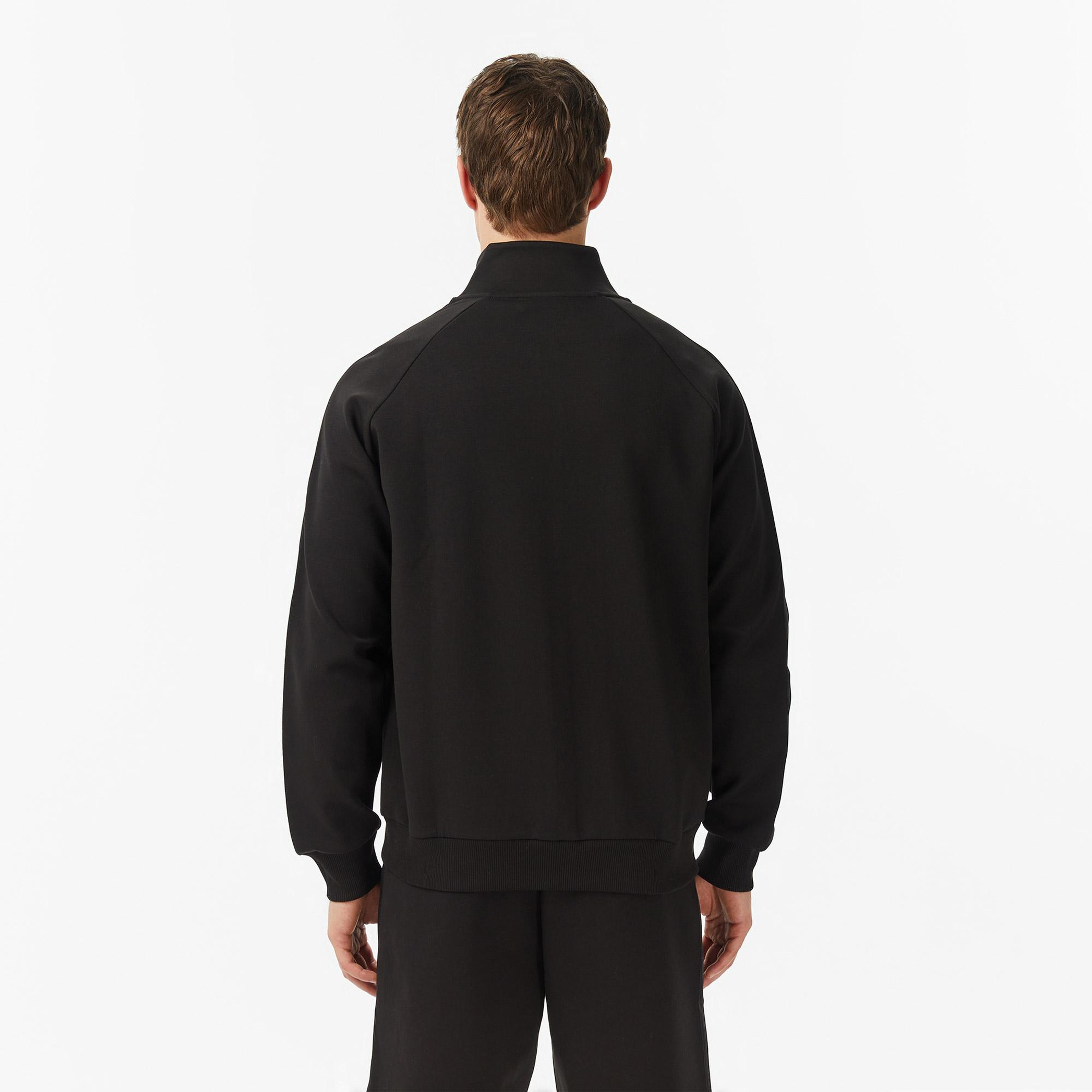 Lacoste Erkek Classic Fit Dik Yaka Siyah Sweatshirt