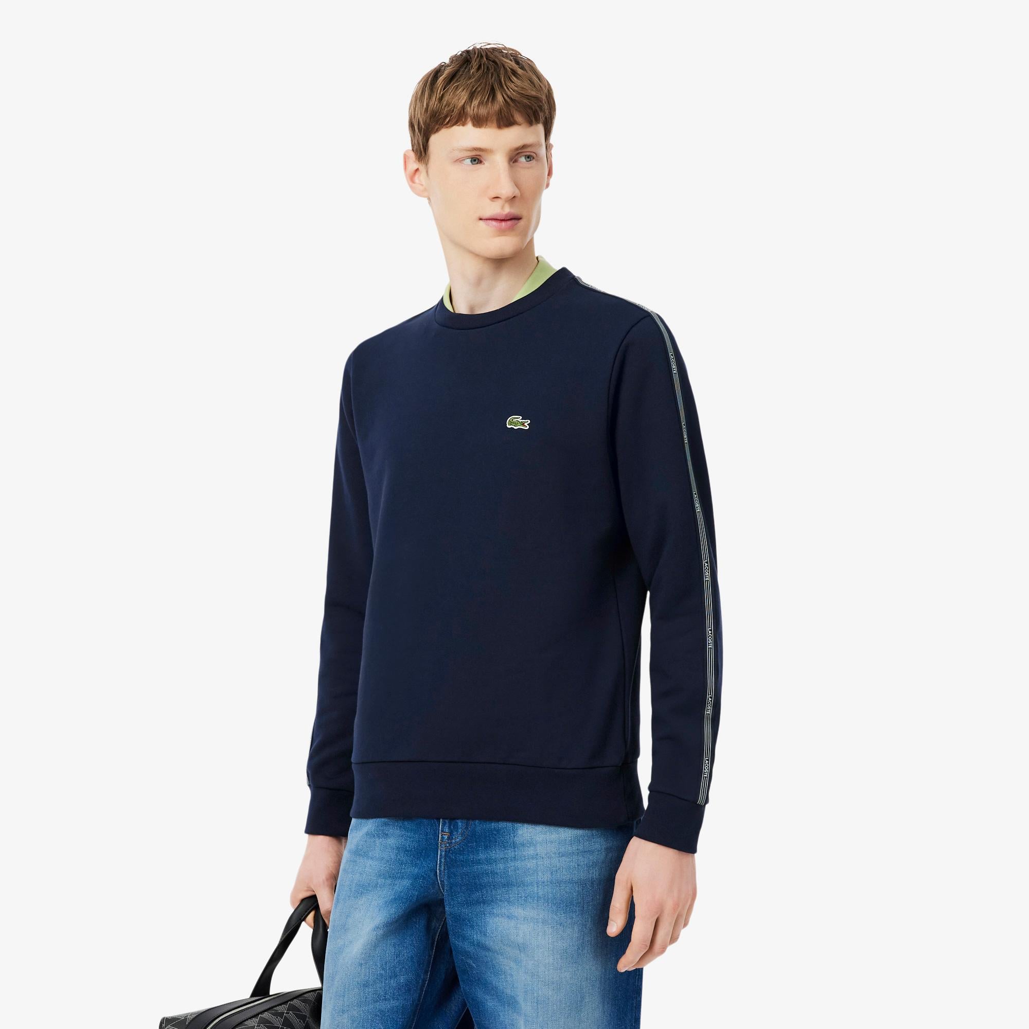 Lacoste Erkek Classic Fit Bisiklet Yaka Lacivert Sweatshirt