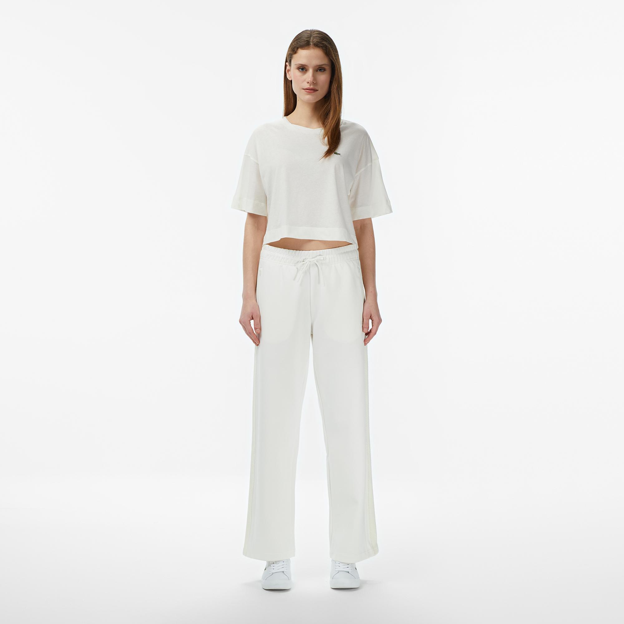 Lacoste Kadın Regular Fit Krem Eşofman Altı