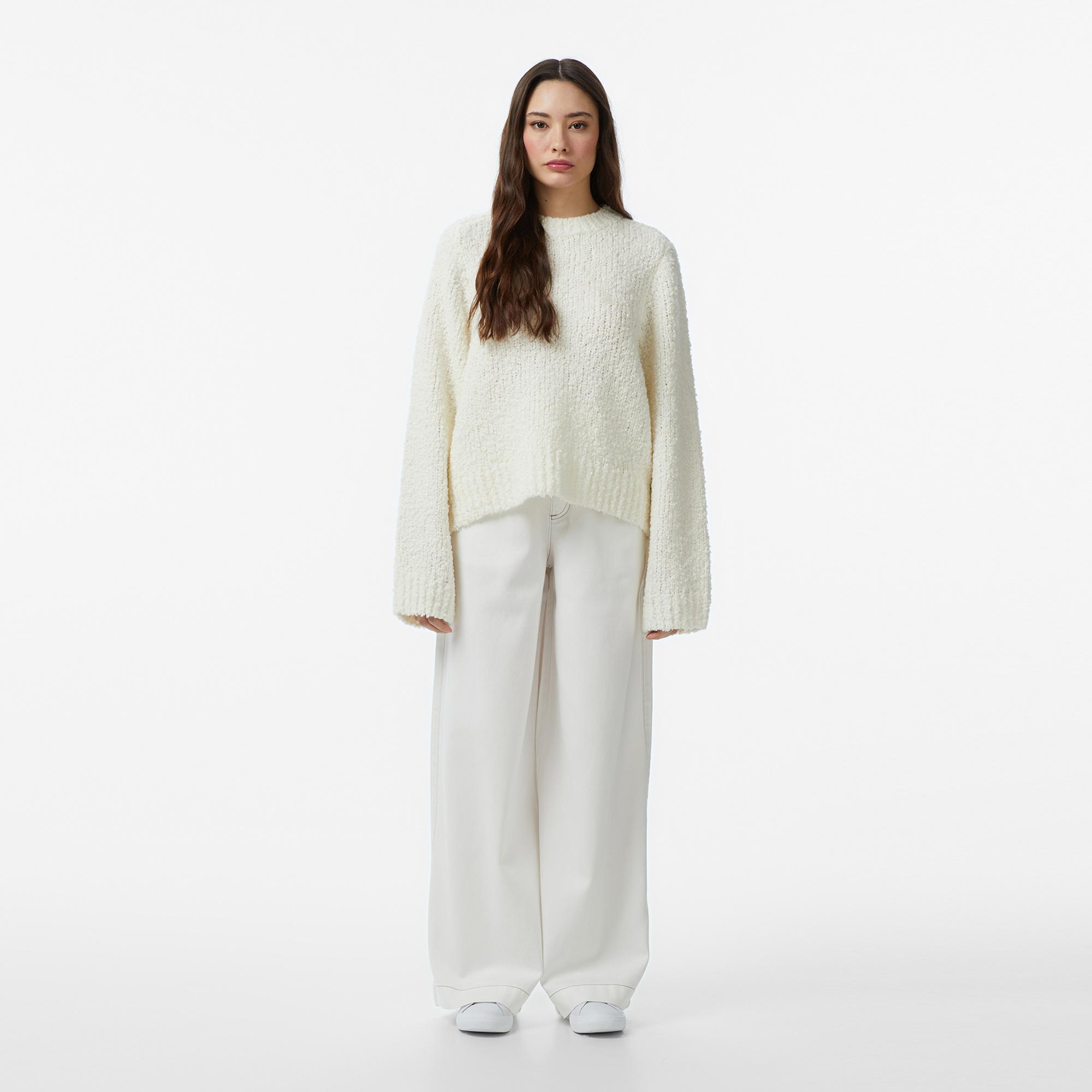 Lacoste Kadın Regular Fit Krem Jean Pantolon